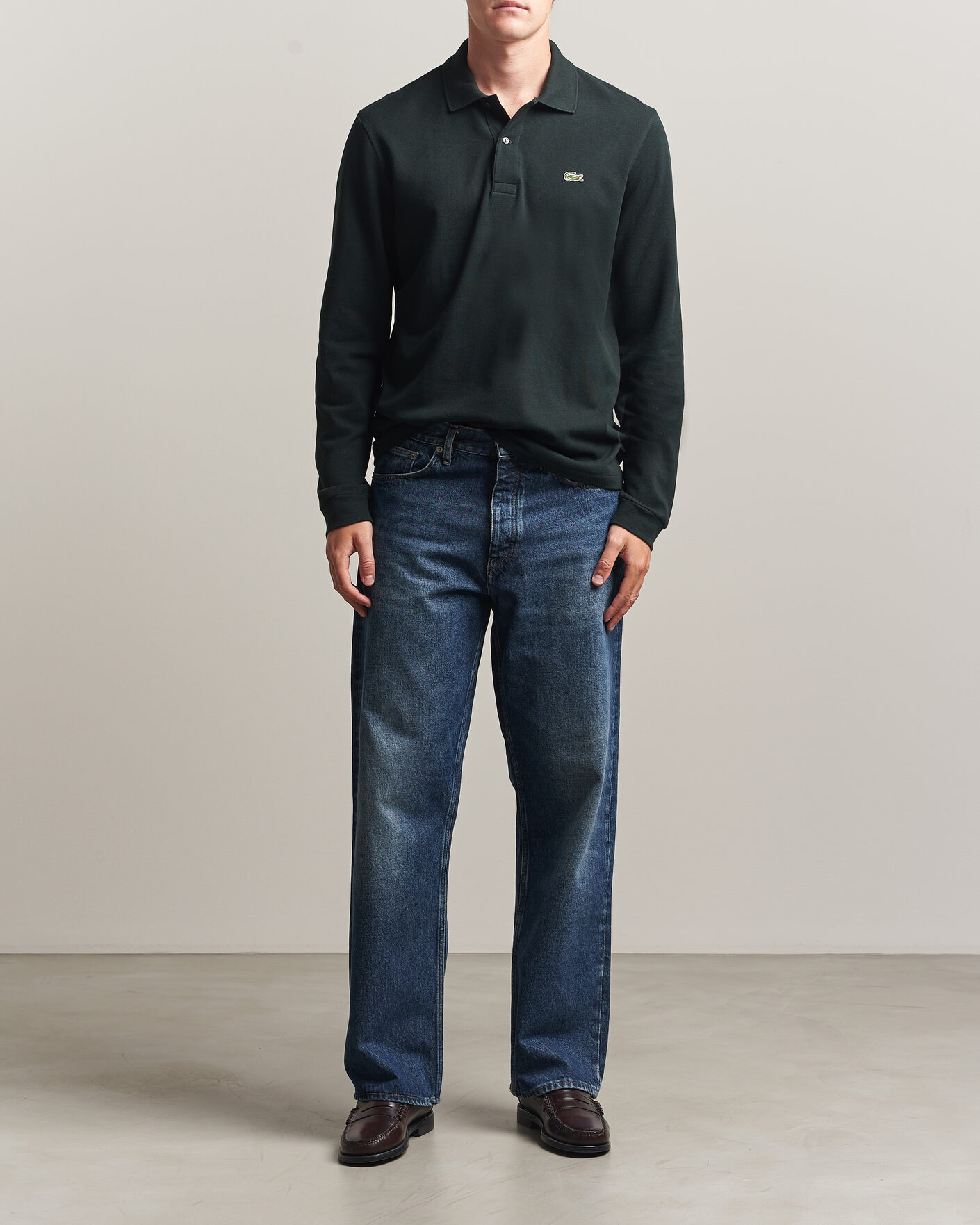 Homme | Polos | Lacoste | Original Long Sleeve Polo Piké Dark Varech