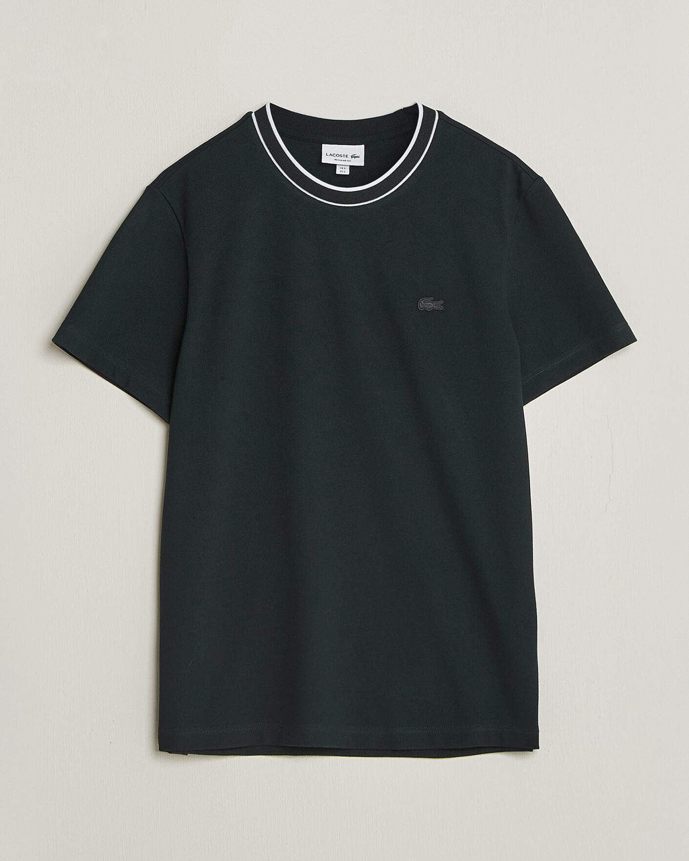Homme | T-shirts | Lacoste | Contrast Rib Piqué T-Shirt Dark Varech