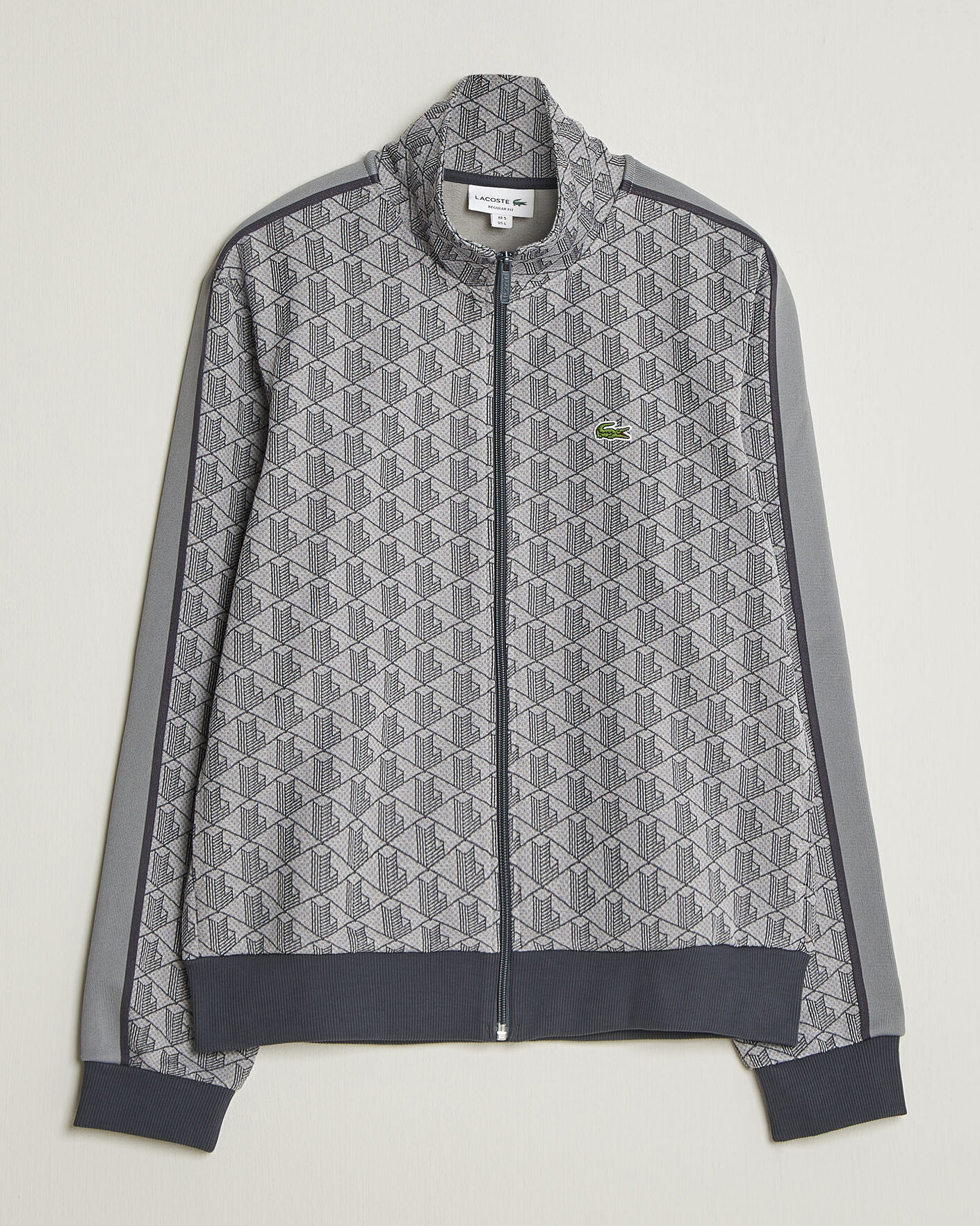 Homme | Pulls Et Tricots | Lacoste | Monogram Track Jacket Calluna/Graphite