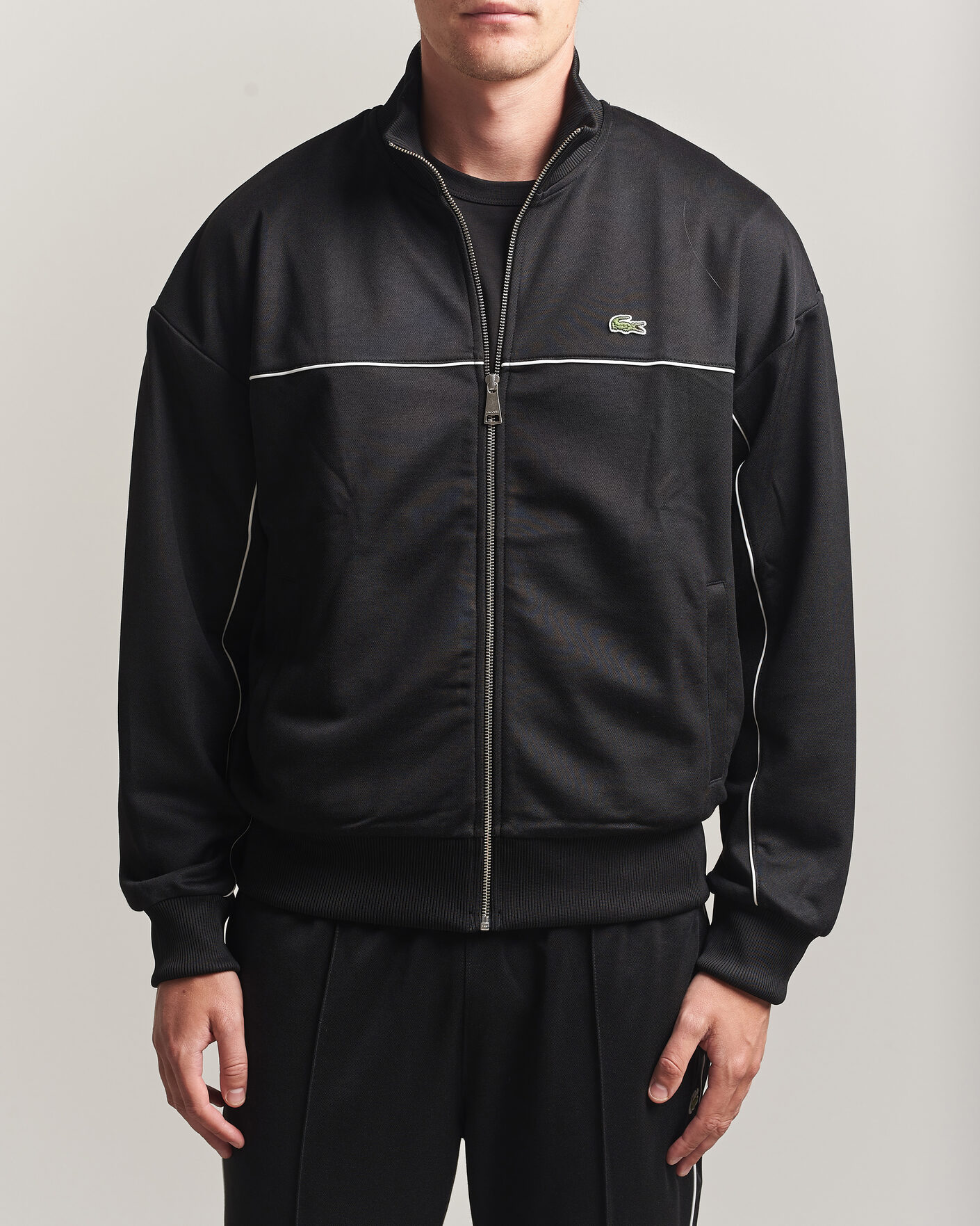 Homme | Pulls Et Tricots | Lacoste | Piqué Track Jacket Black