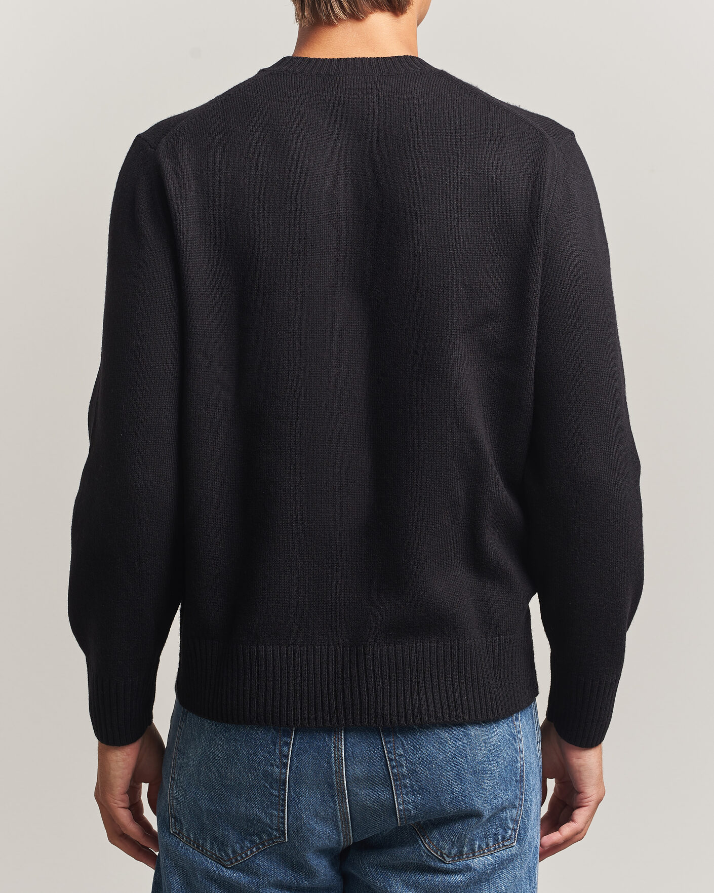 Homme | Pulls Et Tricots | Lacoste | Carded Wool Crew Neck Black