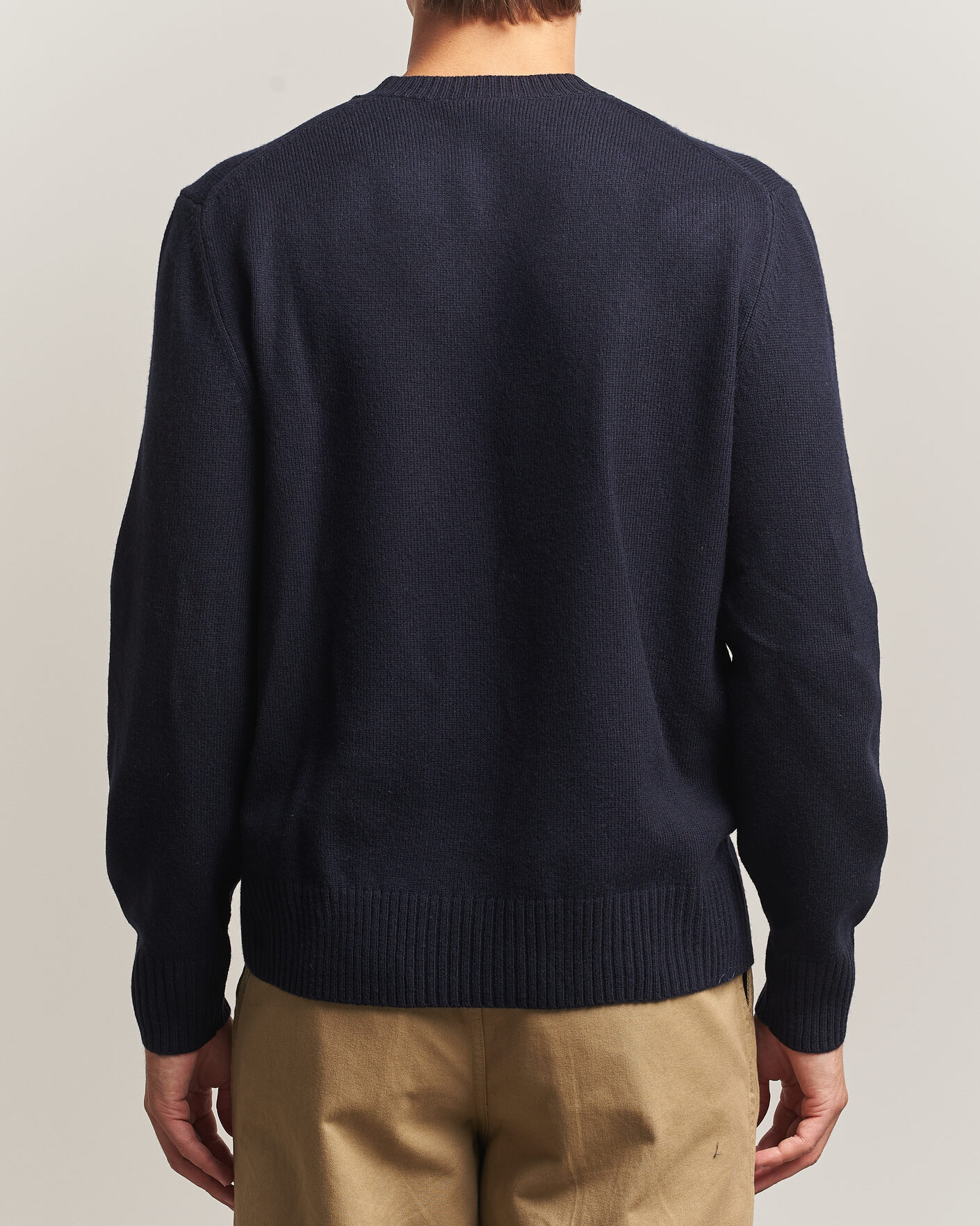 Homme | Pulls Et Tricots | Lacoste | Carded Wool Crew Neck Navy Blue