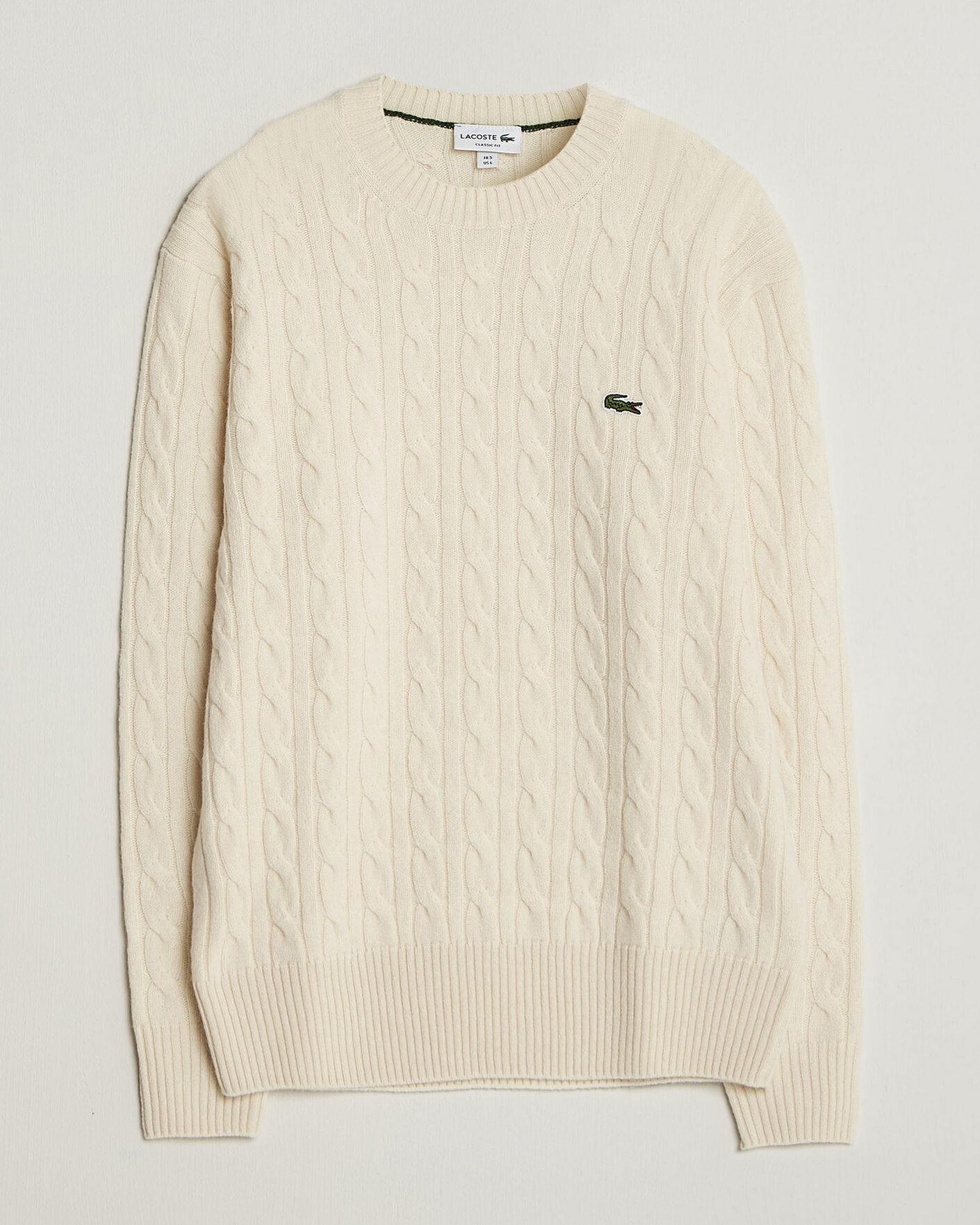 Homme | Pulls Et Tricots | Lacoste | Carded Wool Cable Crew Neck Lapland
