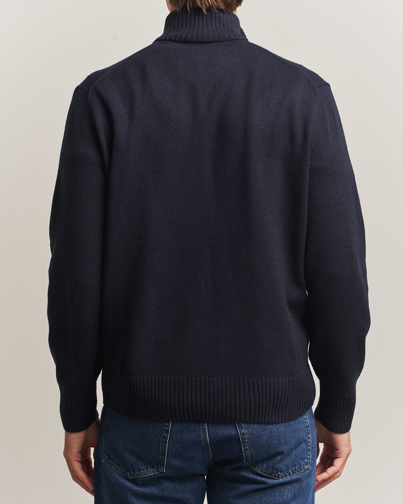 Homme | Pulls Et Tricots | Lacoste | Carded Wool Half Zip Navy Blue