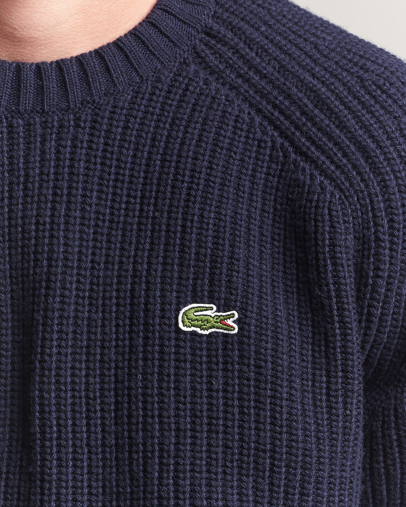 Homme | Pulls Et Tricots | Lacoste | Heavy Wool Knitted Sweater Navy Blue