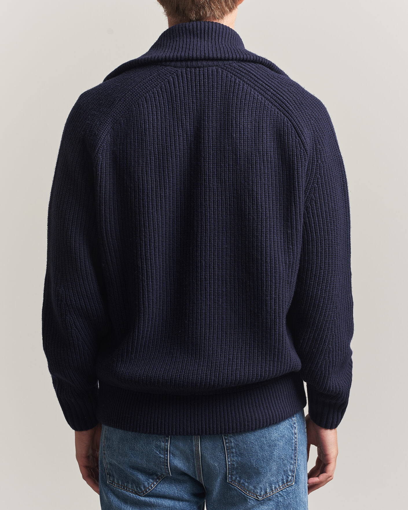Homme | Pulls Et Tricots | Lacoste | Heavy Wool Knitted Full Zip Navy Blue