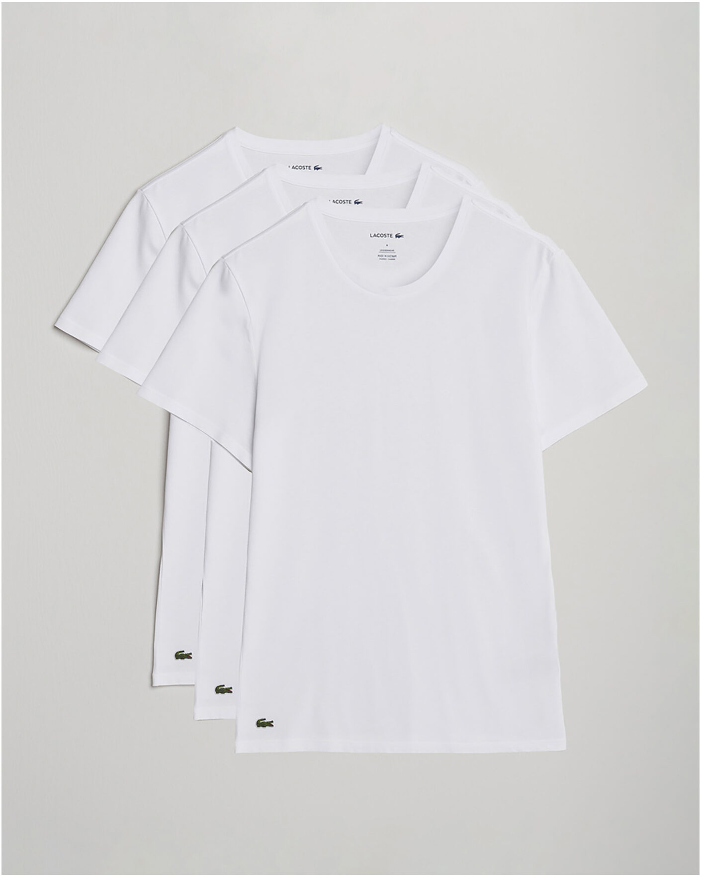 Homme | T-shirts | Lacoste | 3-Pack Crew Neck T-Shirt White