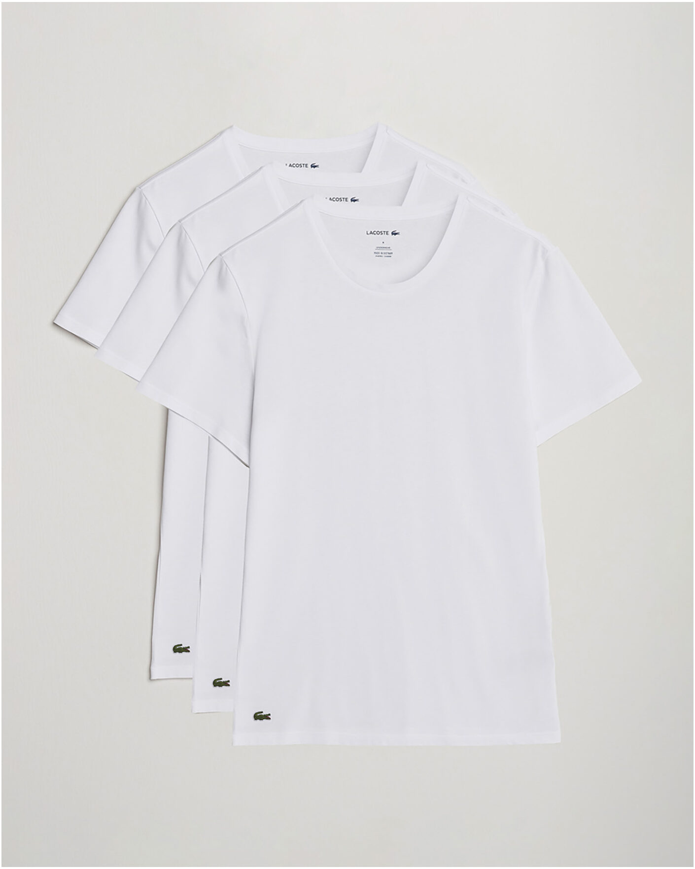 Homme | T-shirts | Lacoste | 3-Pack Crew Neck T-Shirt White