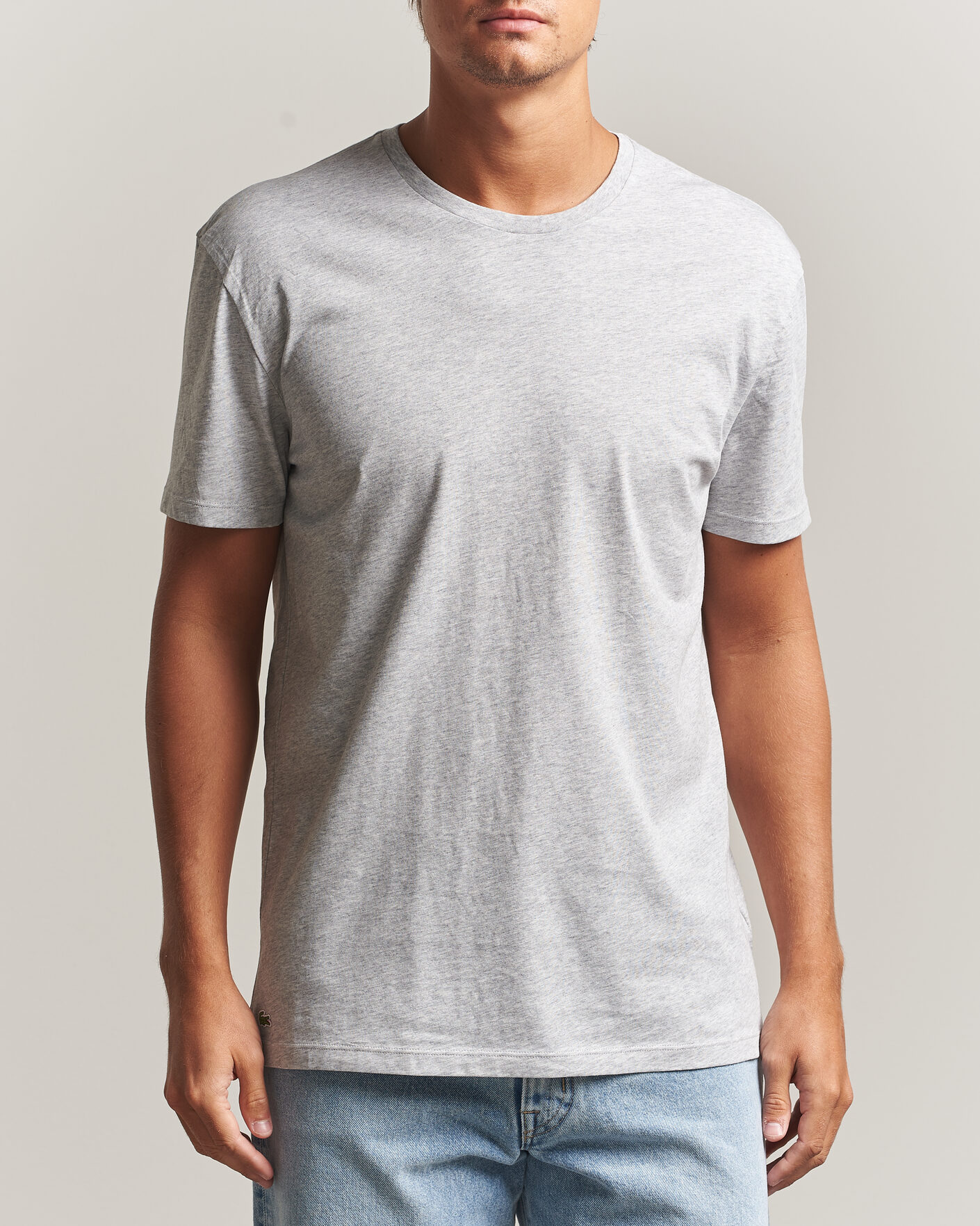 Homme | T-shirts | Lacoste | 3-Pack Crew Neck T-Shirt White/Grey/Black