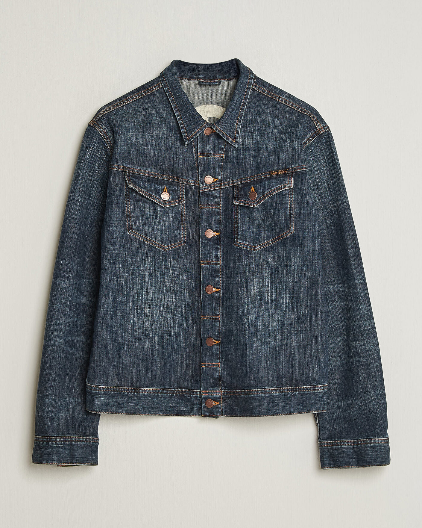 Homme | Manteaux Et Vestes | Nudie Jeans | Conny Denim Jacket Big Wave Blue