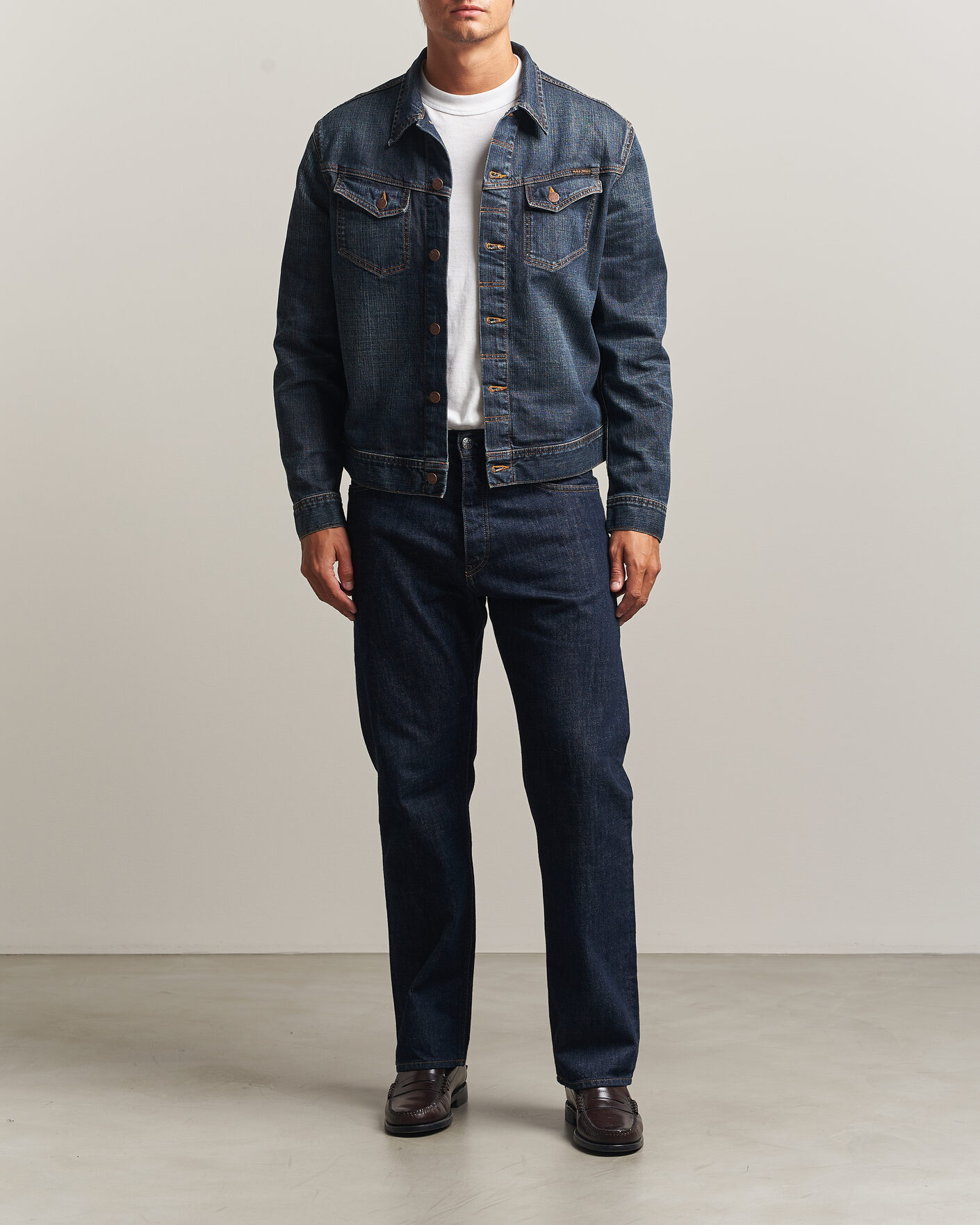Homme | Manteaux Et Vestes | Nudie Jeans | Conny Denim Jacket Big Wave Blue
