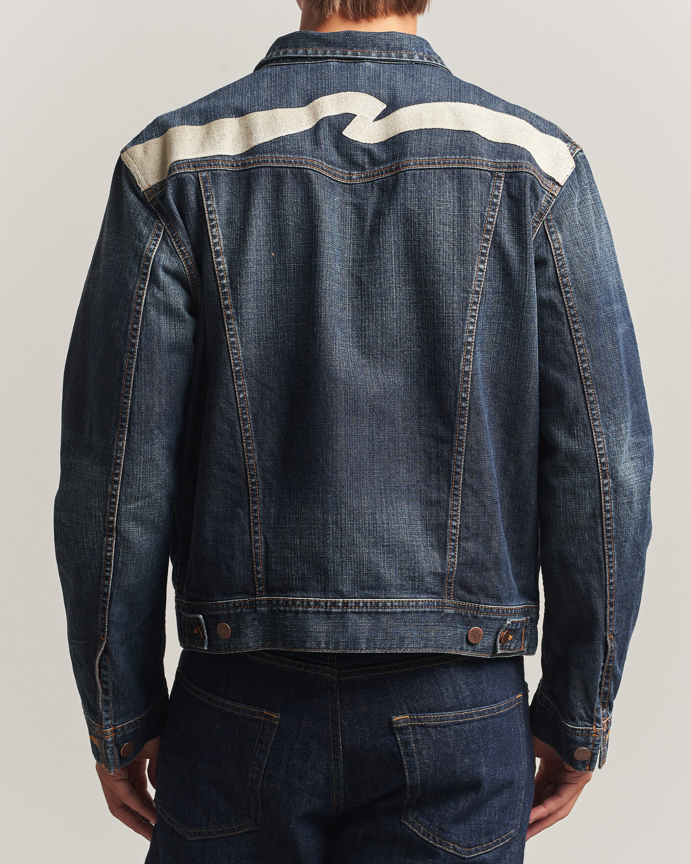 Homme | Manteaux Et Vestes | Nudie Jeans | Conny Denim Jacket Big Wave Blue