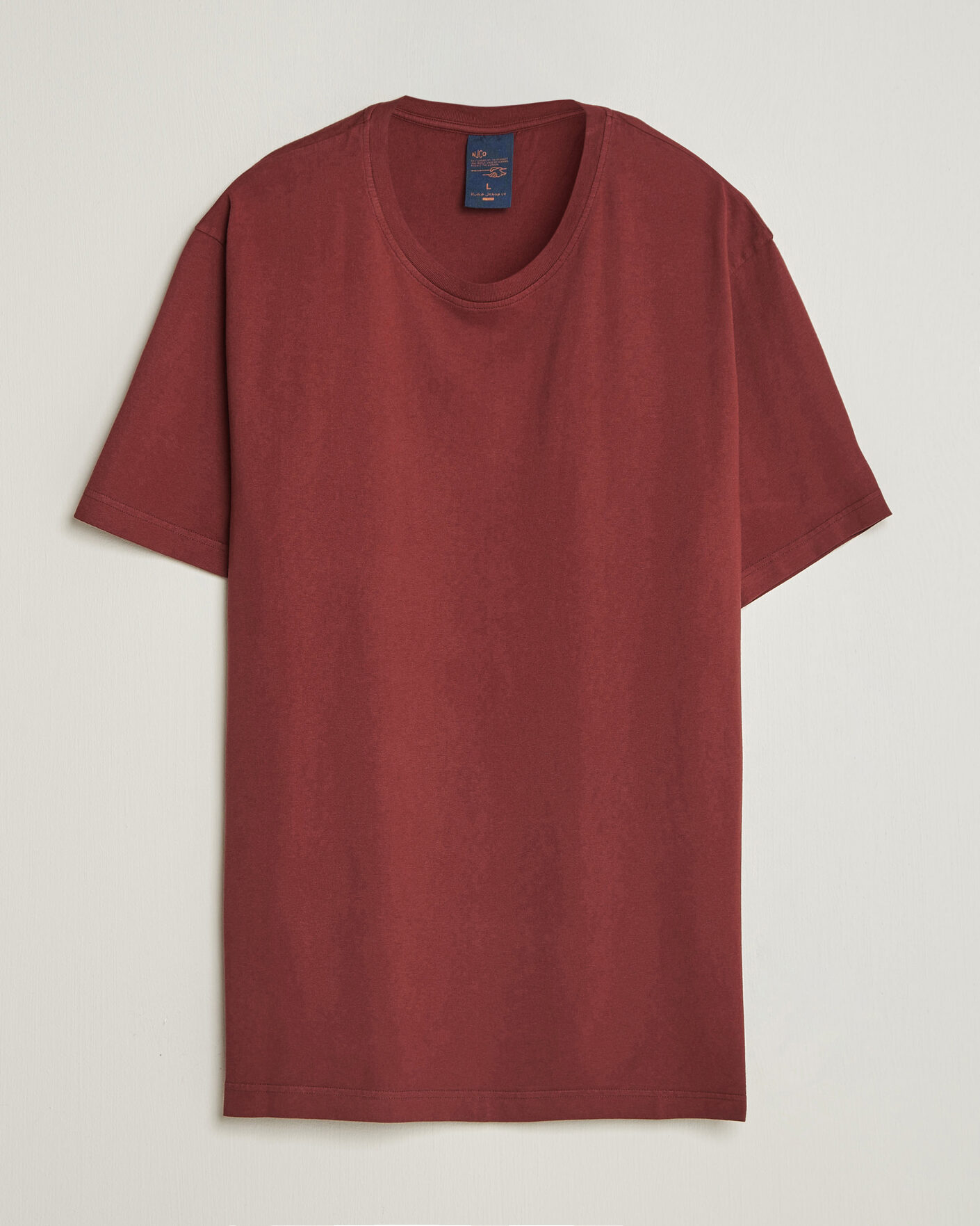 Homme | T-shirts | Nudie Jeans | Uno Everyday Crew Neck T-Shirt Burgundy
