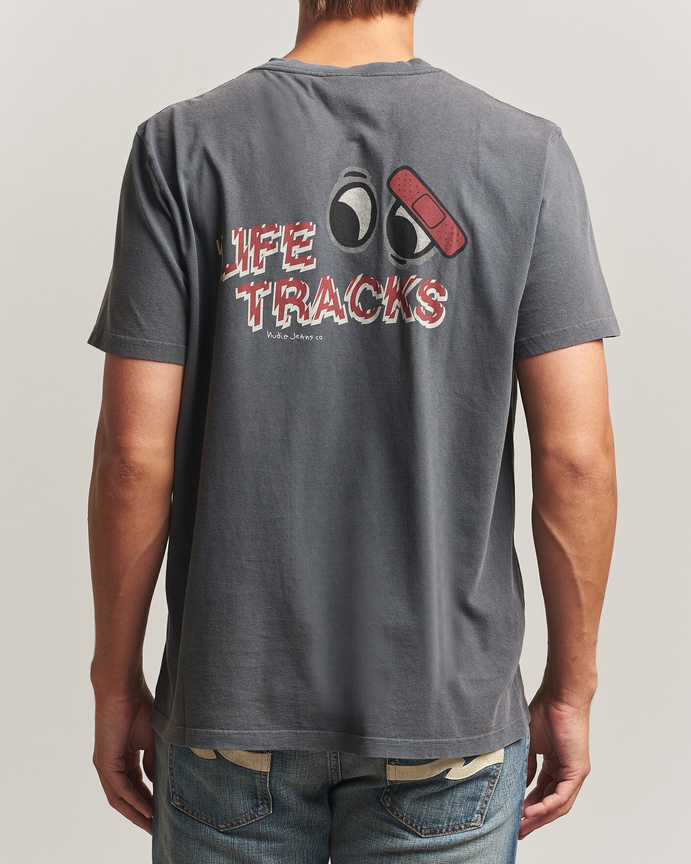 Homme | T-shirts | Nudie Jeans | Roy Life Tracks T-Shirt Antracite