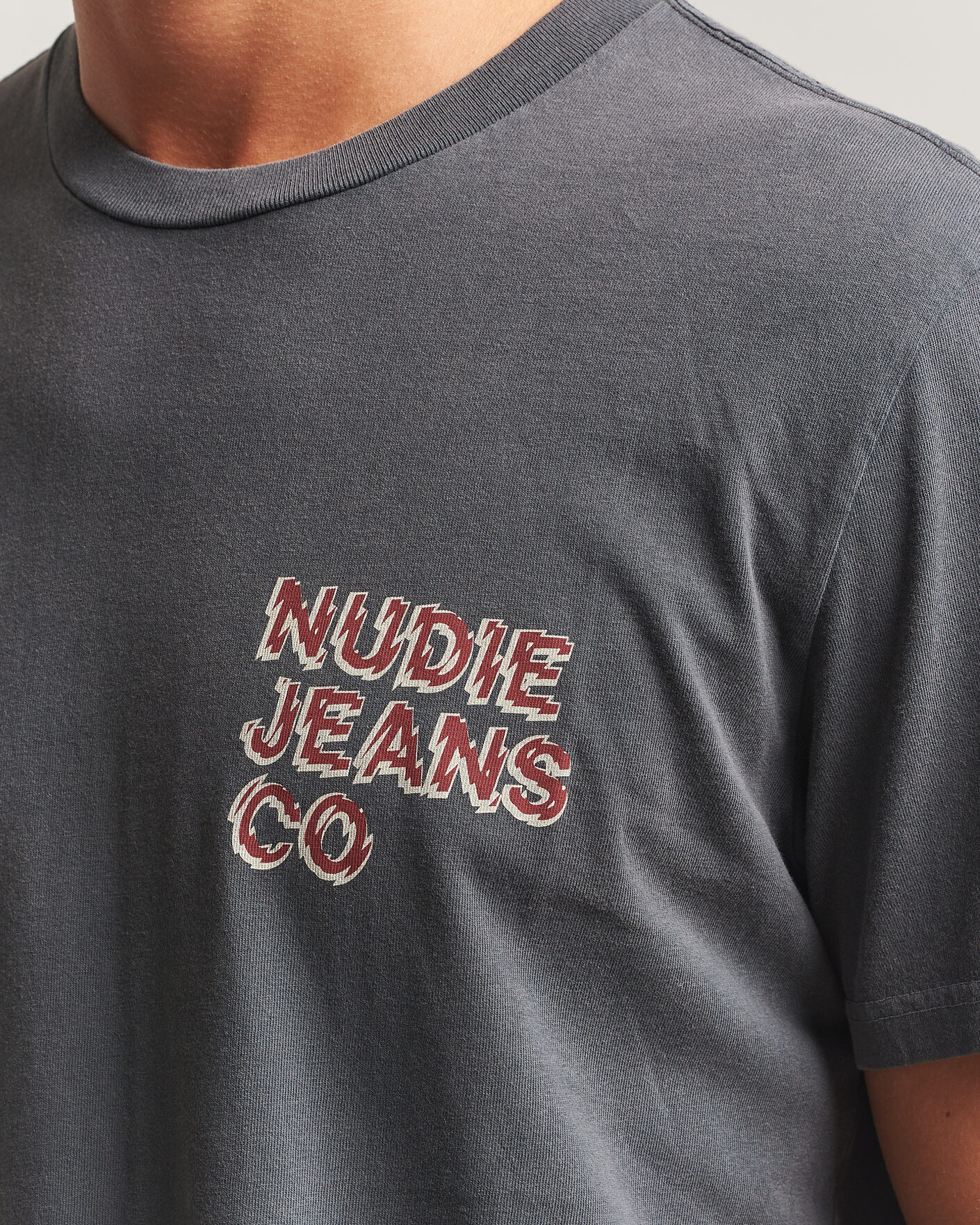 Homme | T-shirts | Nudie Jeans | Roy Life Tracks T-Shirt Antracite
