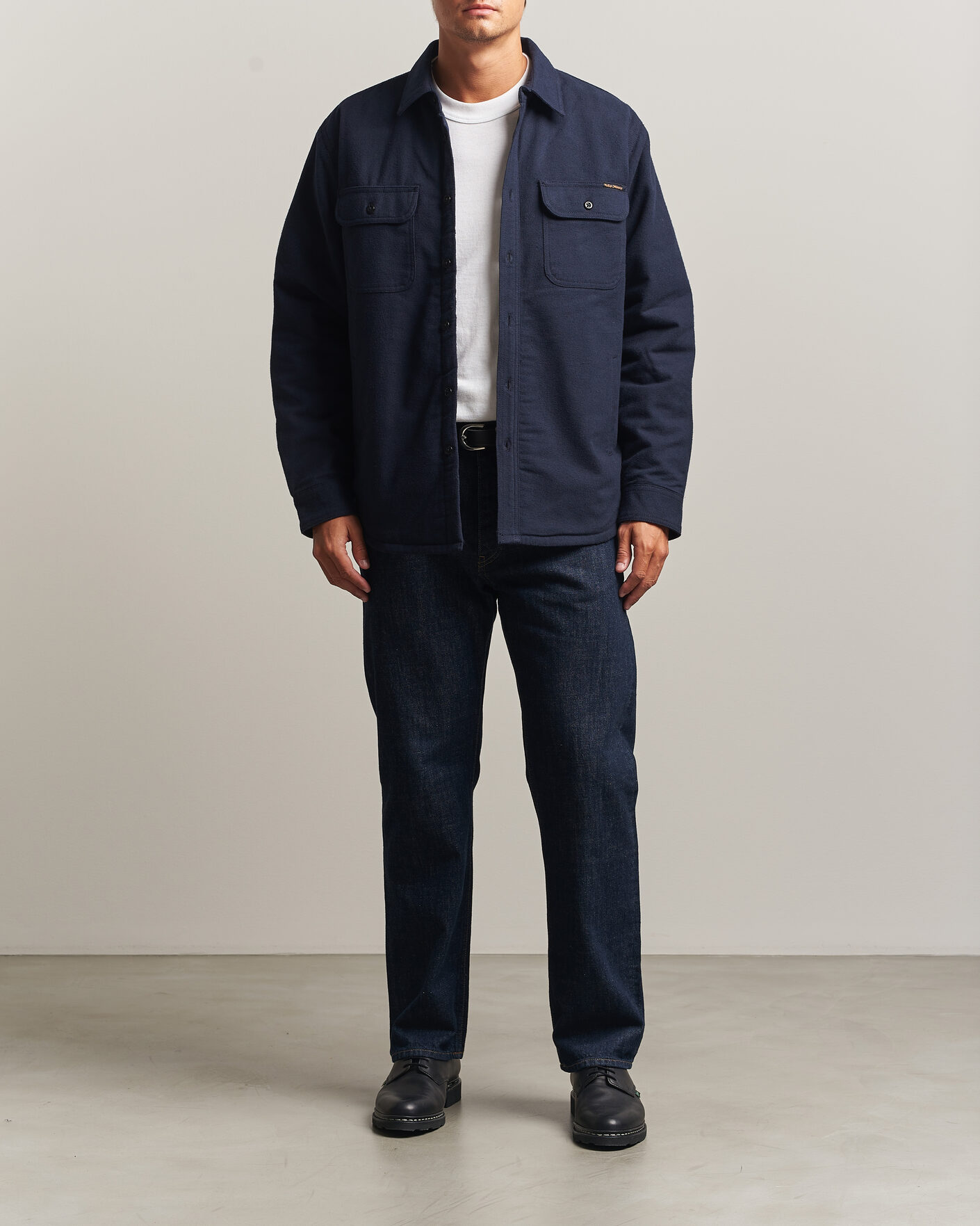 Homme | Chemises | Nudie Jeans | Glenn Padded Overshirt Blueberry