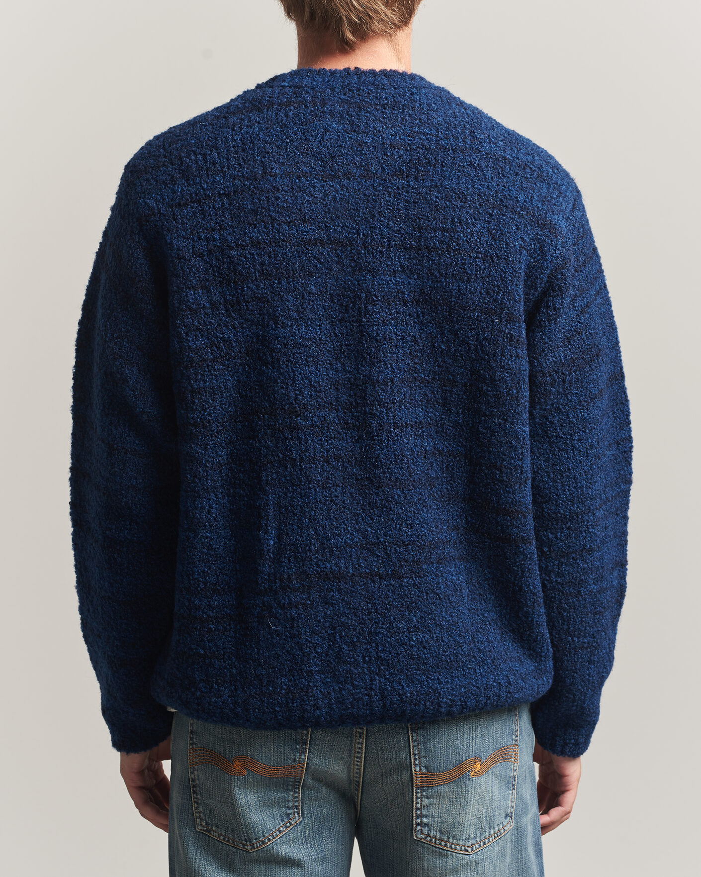 Homme | Pulls Et Tricots | Nudie Jeans | Gurra Bouclé Knitted Sweater Blue Multi