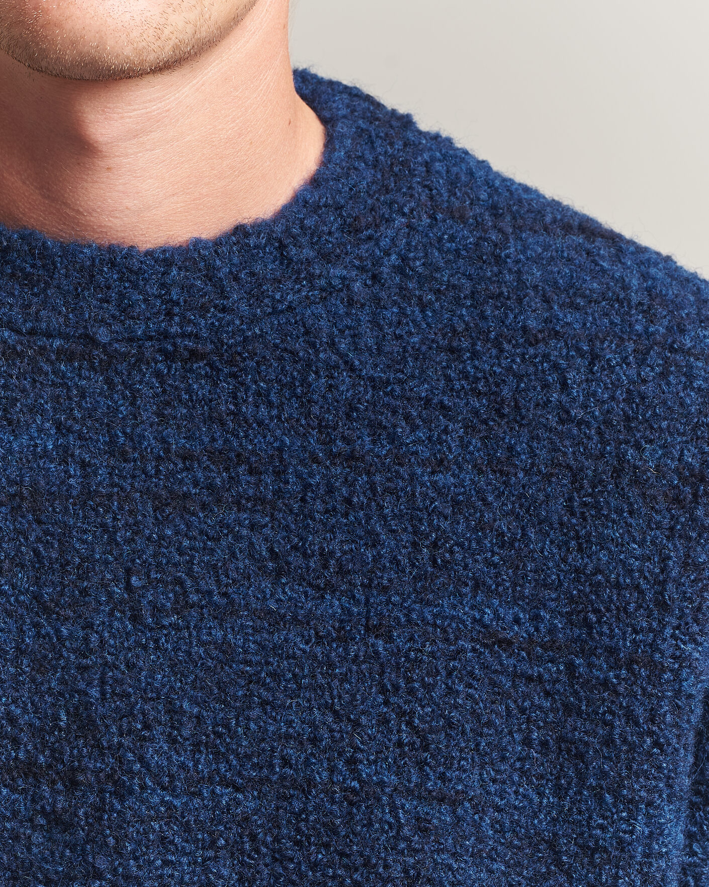Homme | Pulls Et Tricots | Nudie Jeans | Gurra Bouclé Knitted Sweater Blue Multi