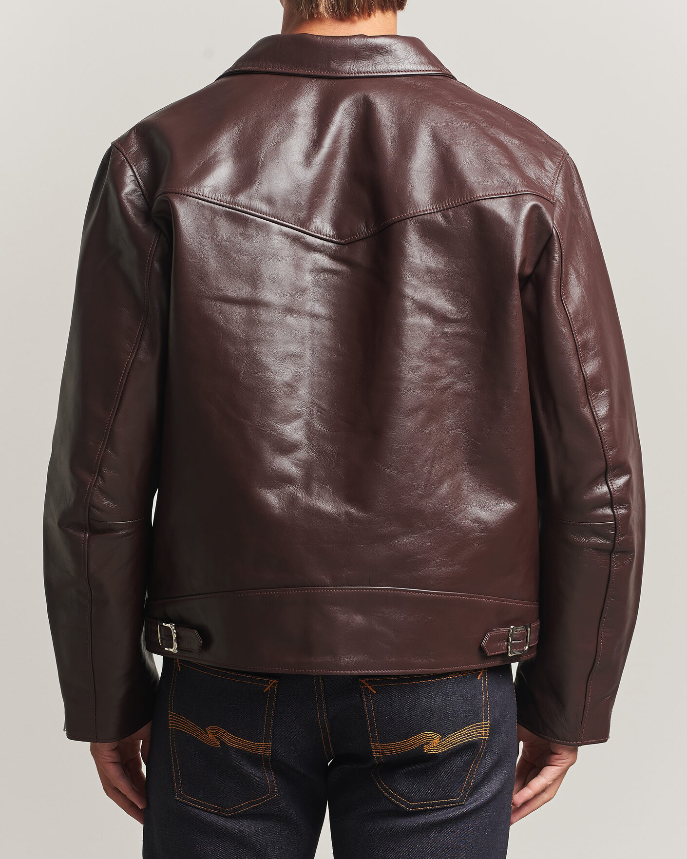 Homme | Manteaux Et Vestes | Nudie Jeans | Eddy Rider Leather Jacket Burgundy Brown