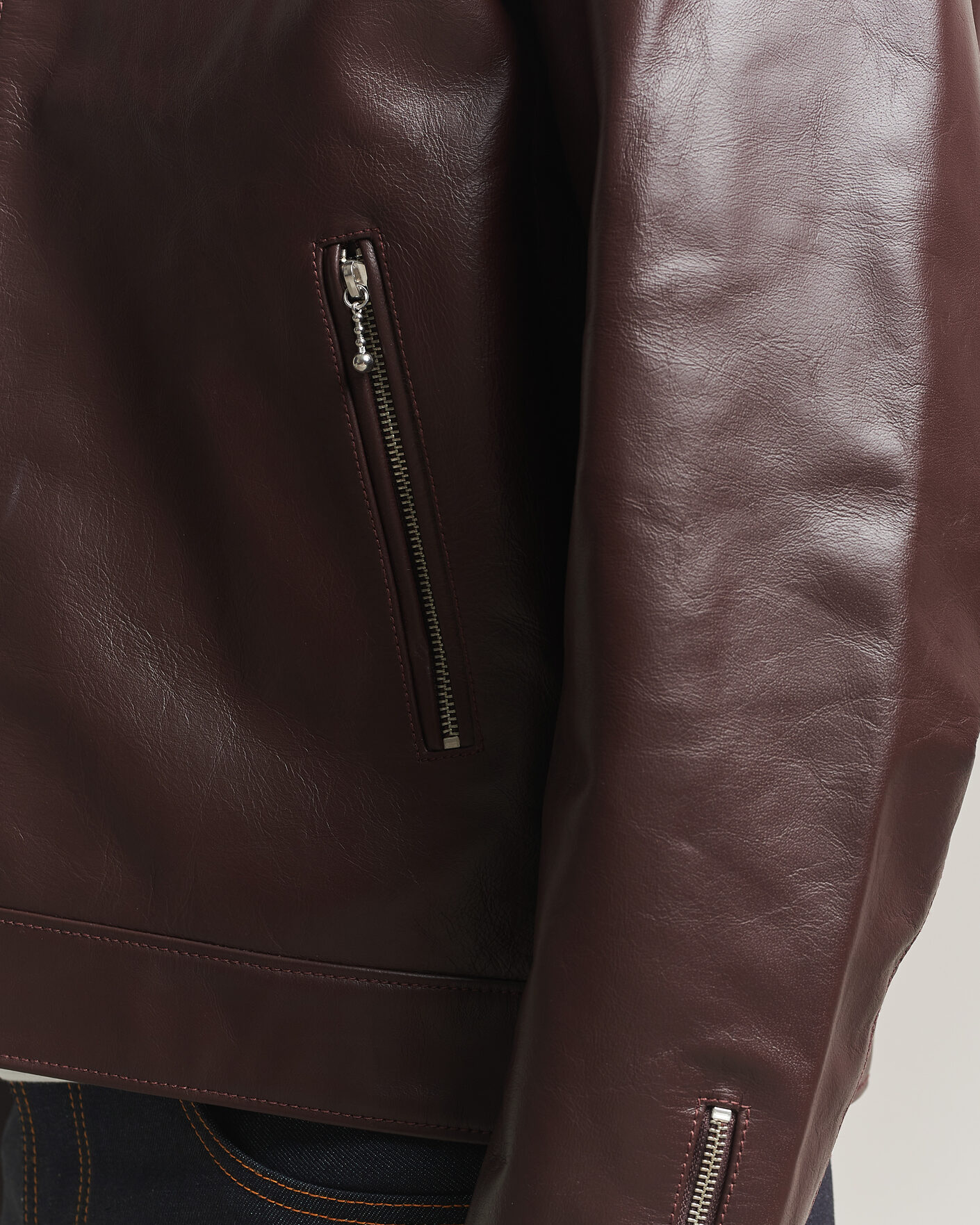 Homme | Manteaux Et Vestes | Nudie Jeans | Eddy Rider Leather Jacket Burgundy Brown