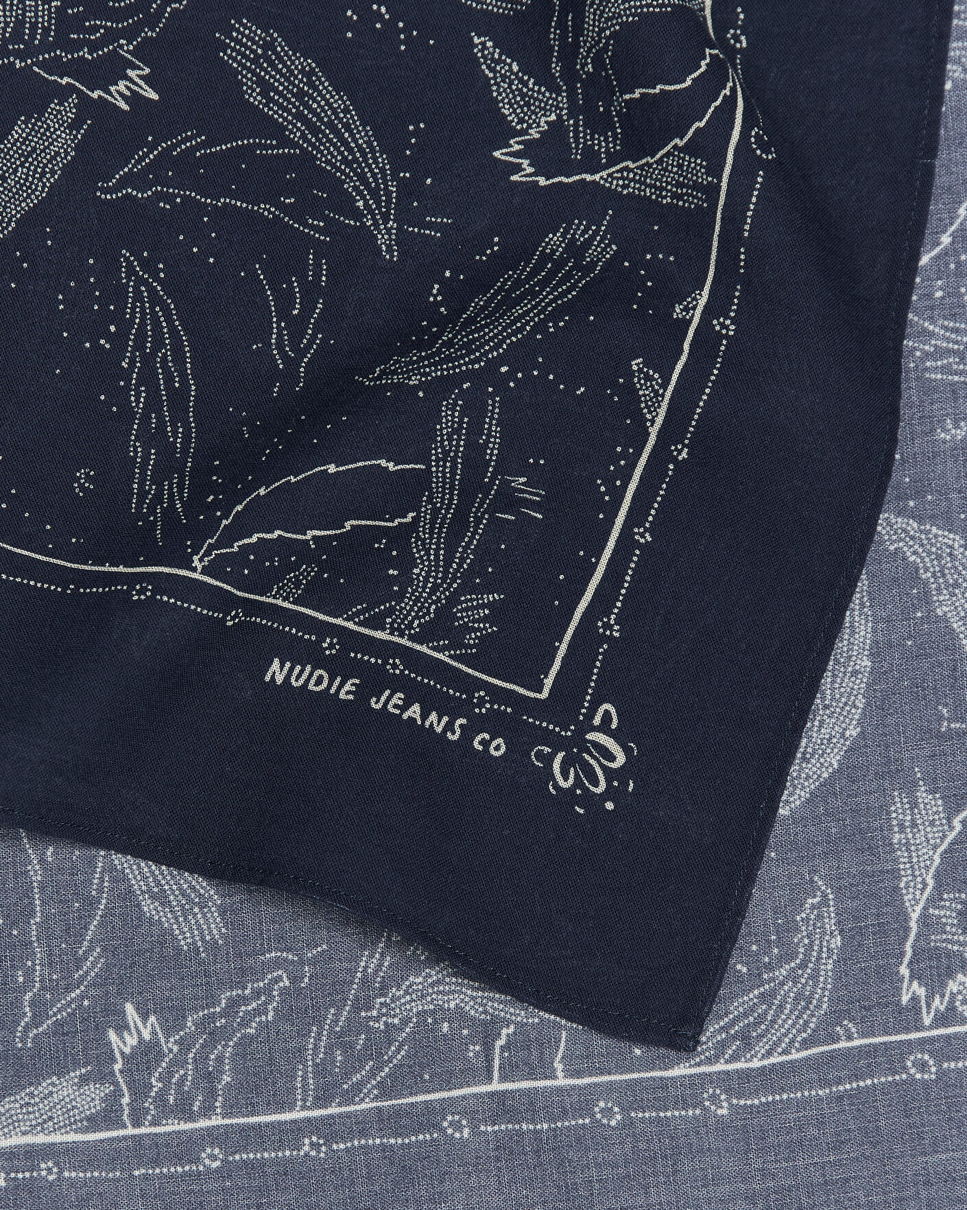 Homme | Écharpes | Nudie Jeans | Ingrid Printed Bandana Blue