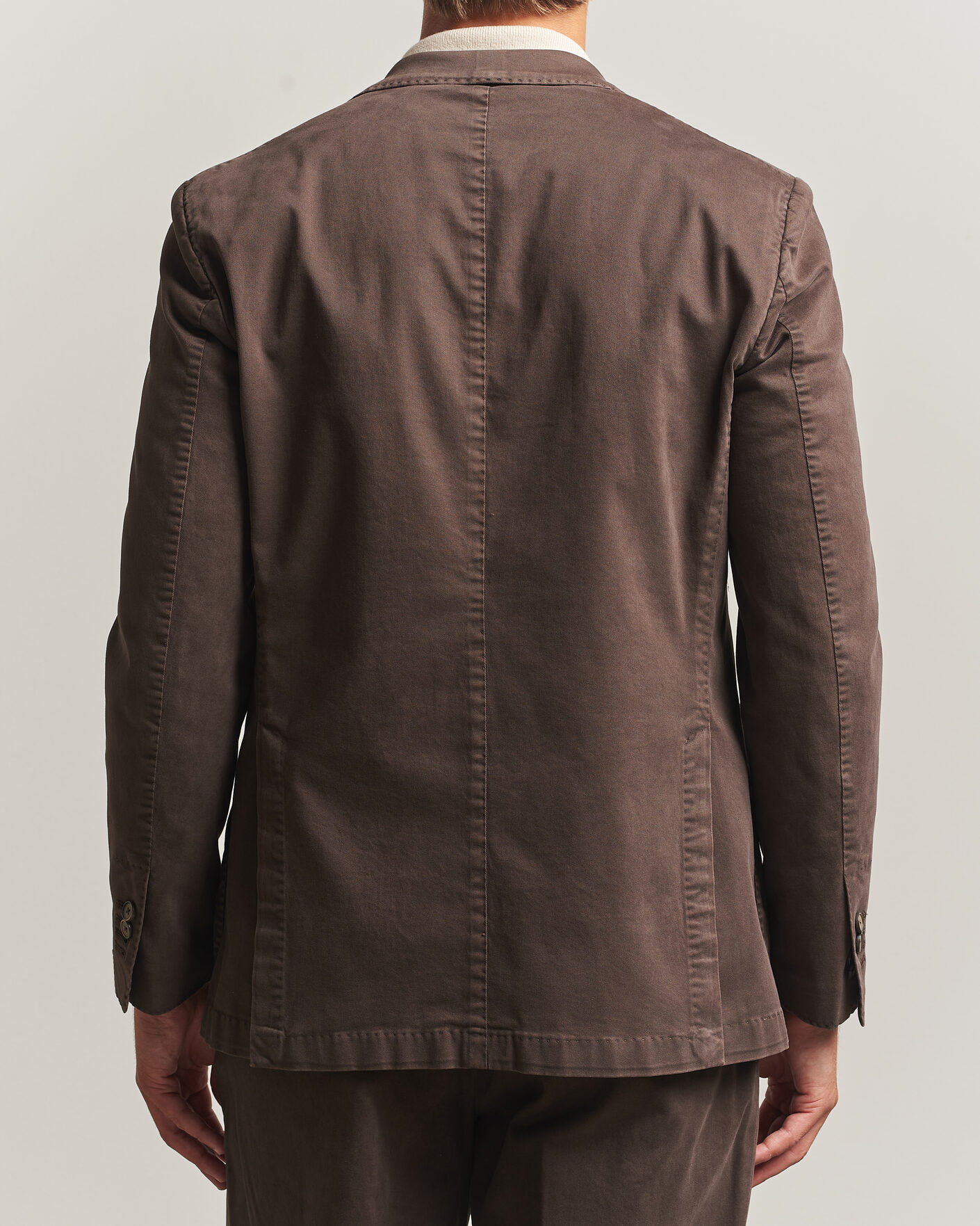 Homme | Blazers | Santaniello | Washed Cotton Patch Pocket Blazer Brown