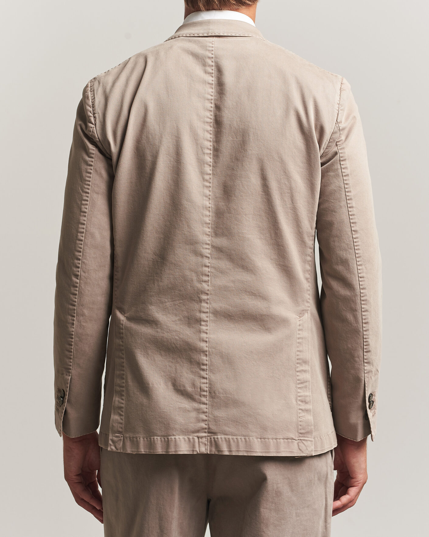 Homme | Blazers | Santaniello | Washed Cotton Patch Pocket Blazer Taupe