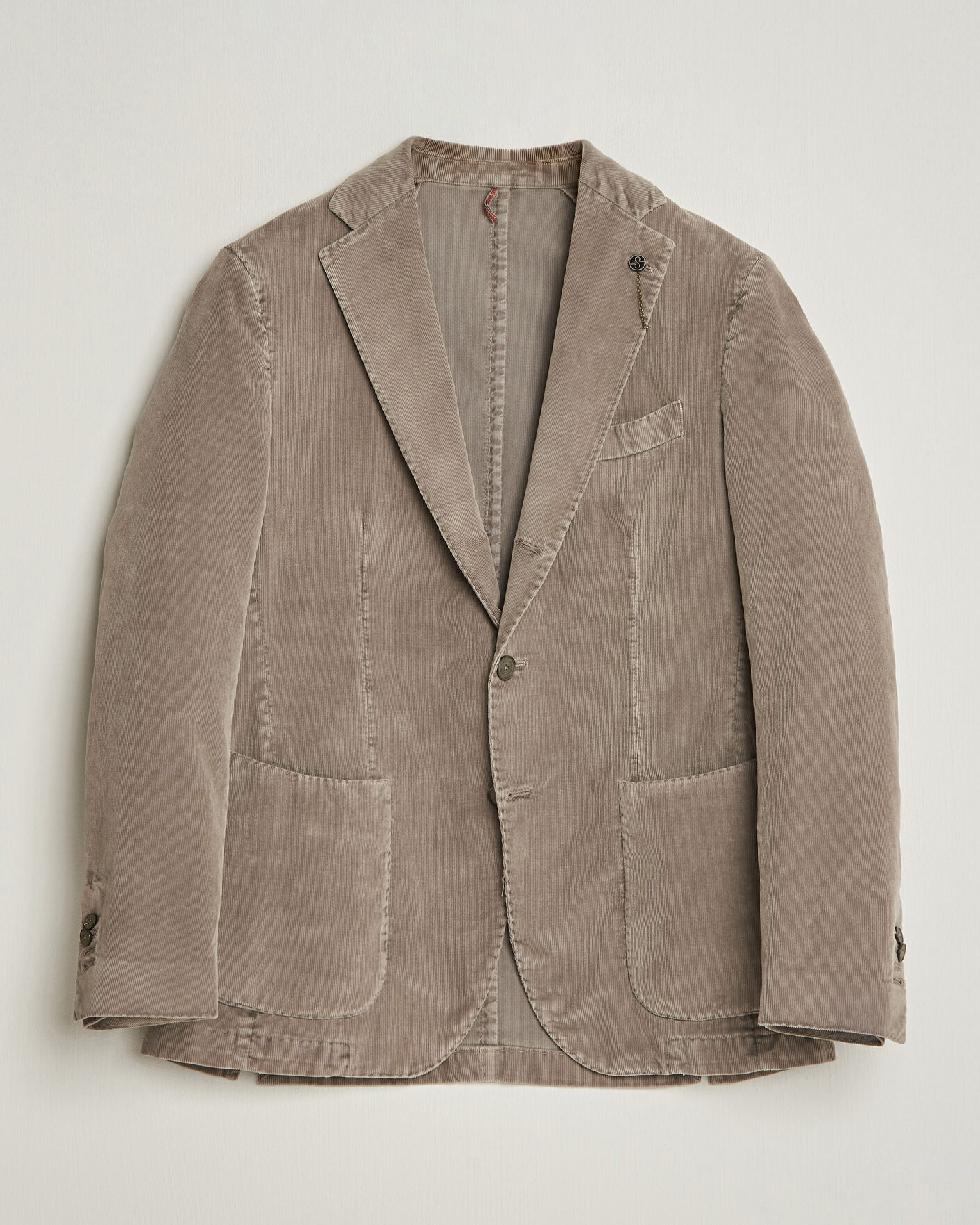 Homme | Blazers | Santaniello | Corduroy Patch Pocket Blazer Taupe