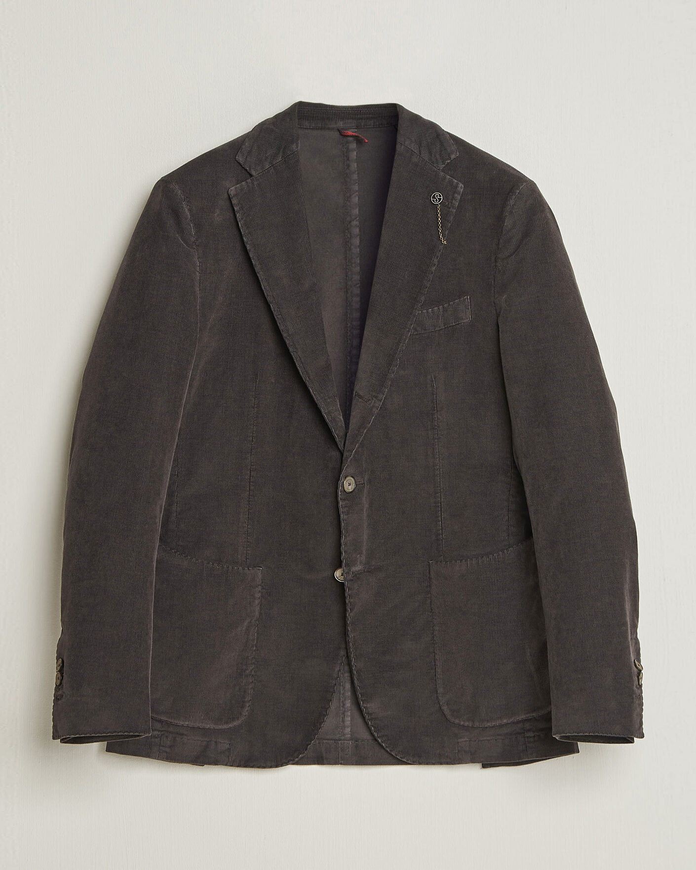 Homme | Blazers | Santaniello | Corduroy Patch Pocket Blazer Dark Grey