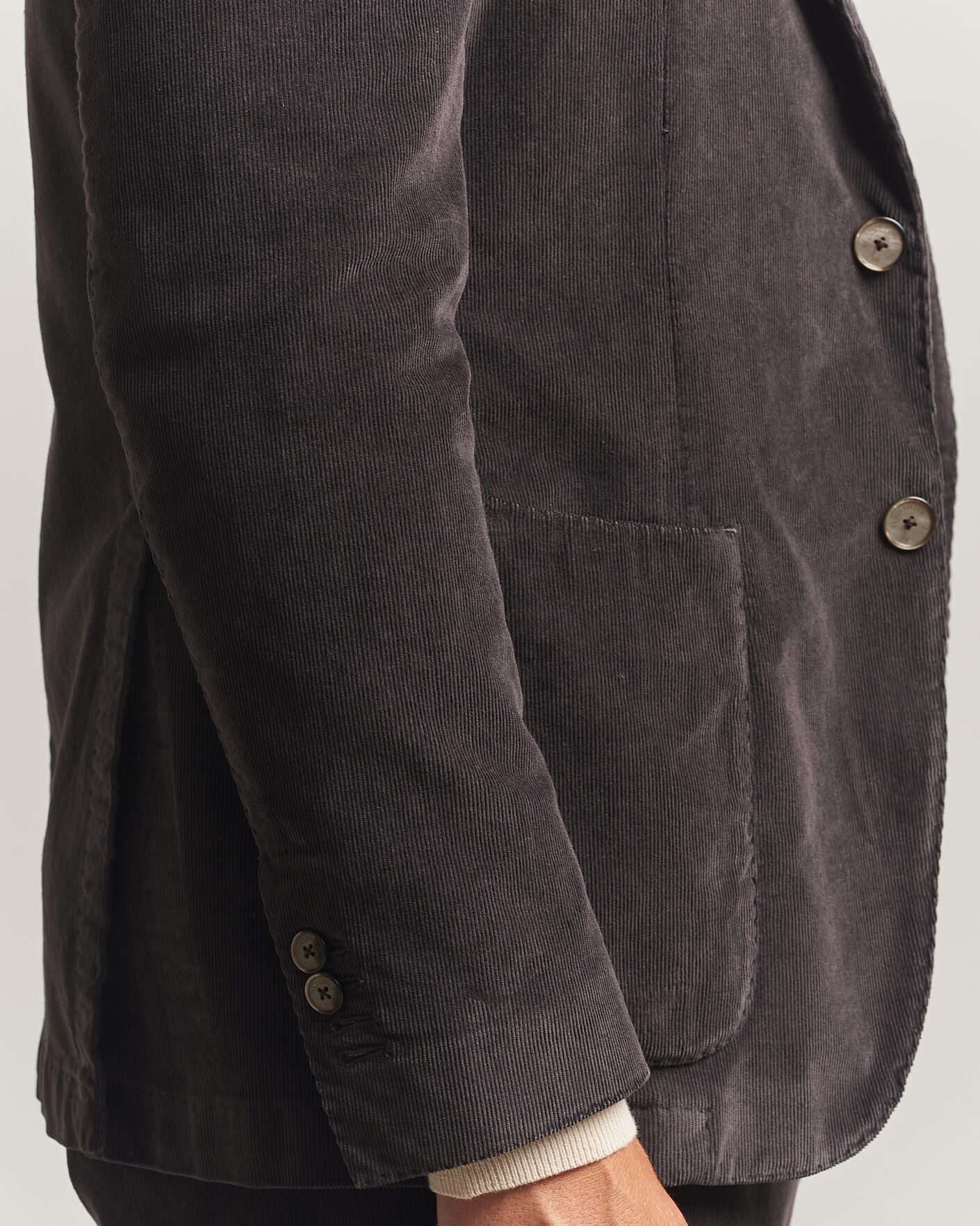 Homme | Blazers | Santaniello | Corduroy Patch Pocket Blazer Dark Grey