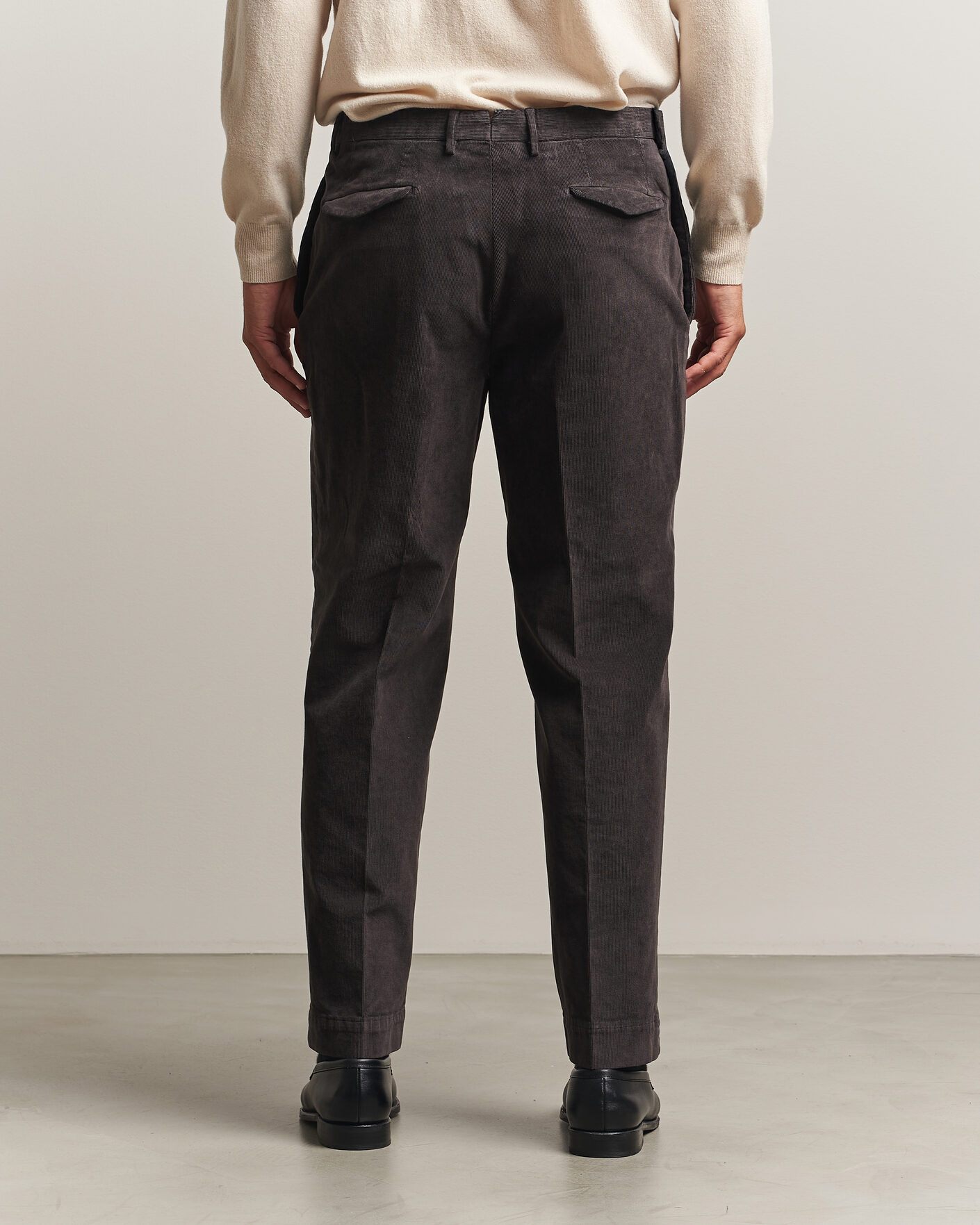 Homme | Pantalons | Santaniello | Corduroy Trousers Dark Grey