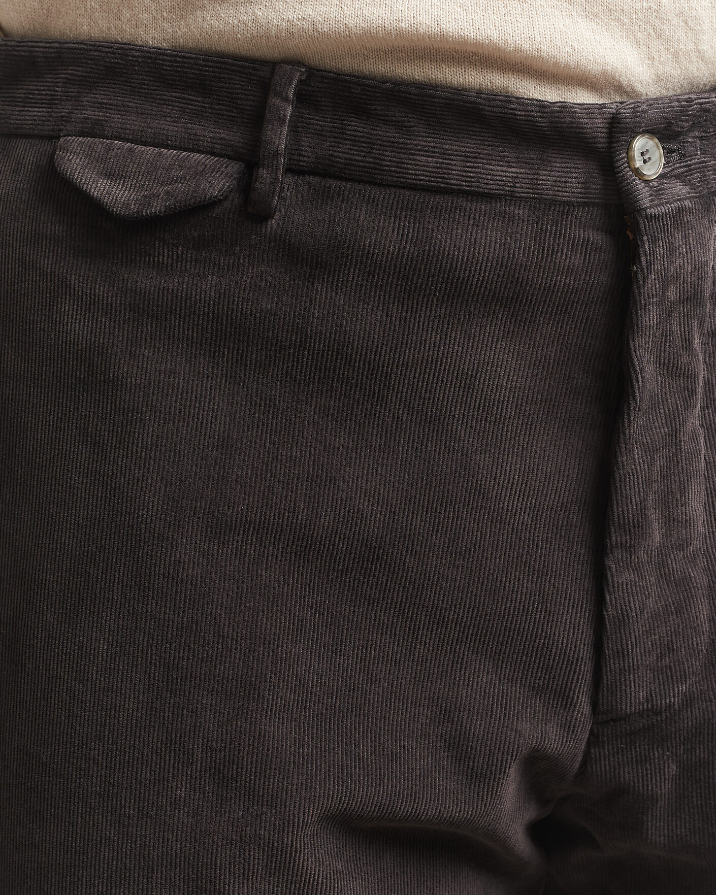Homme | Pantalons | Santaniello | Corduroy Trousers Dark Grey