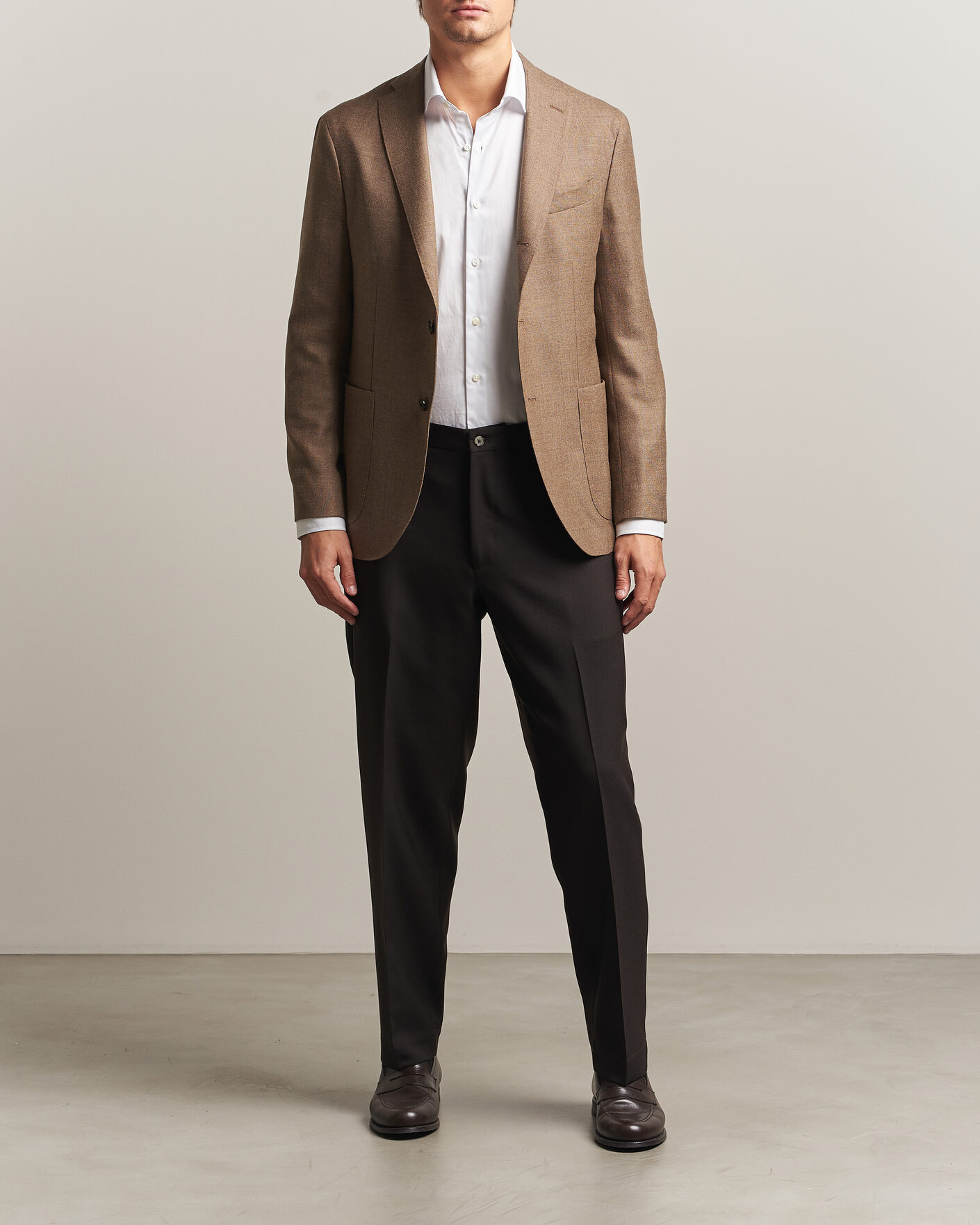 Homme | Pantalons | Santaniello | Wool Trousers Brown