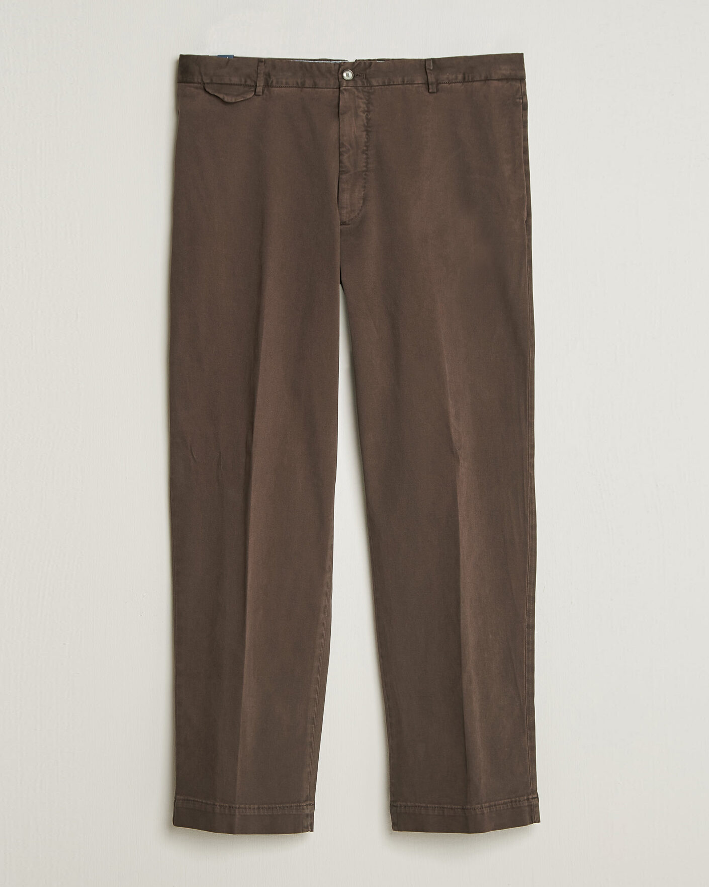 Homme | Pantalons | Santaniello | Washed Cotton Trousers Brown