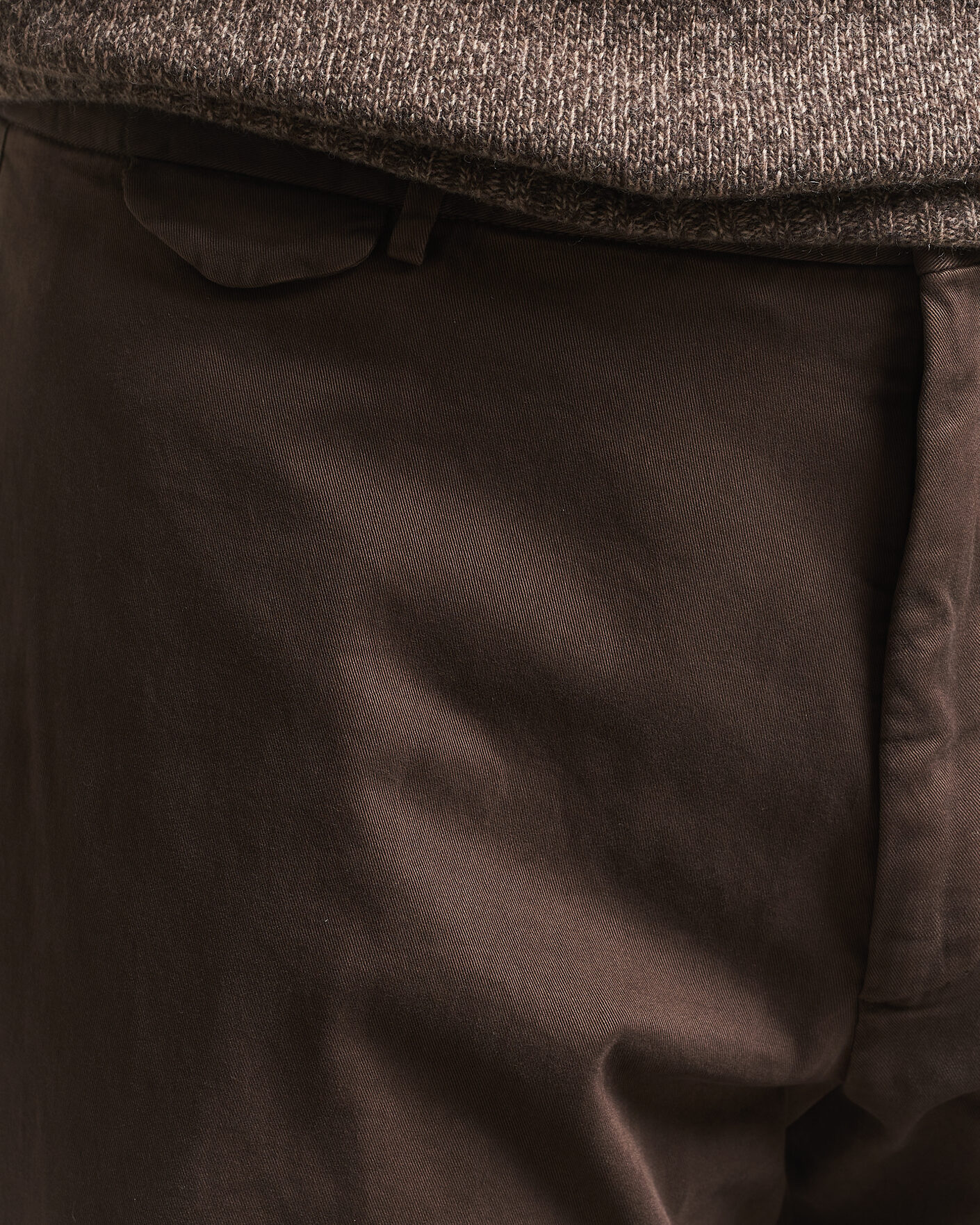 Homme | Pantalons | Santaniello | Washed Cotton Trousers Brown