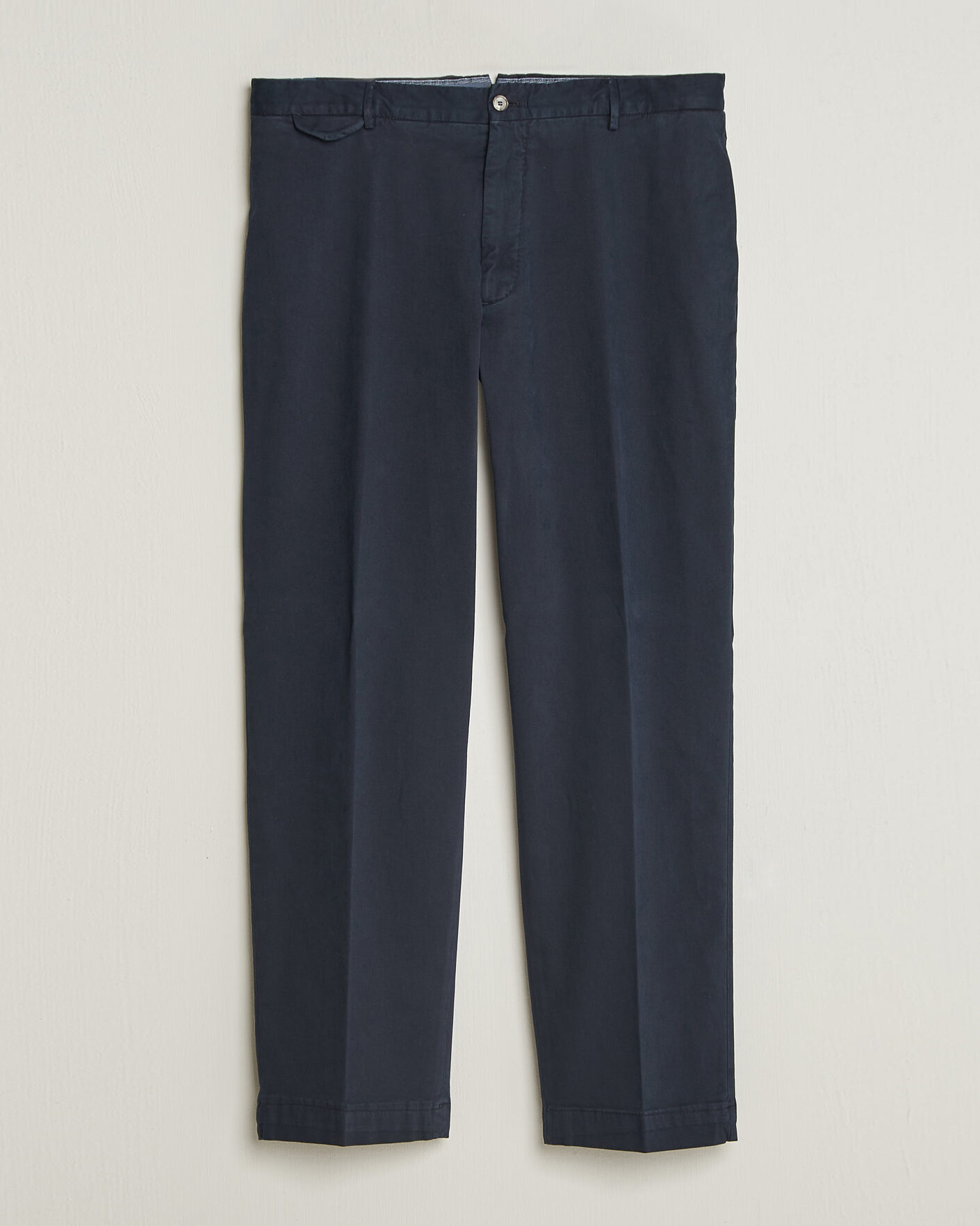 Homme | Pantalons | Santaniello | Washed Cotton Trousers Navy