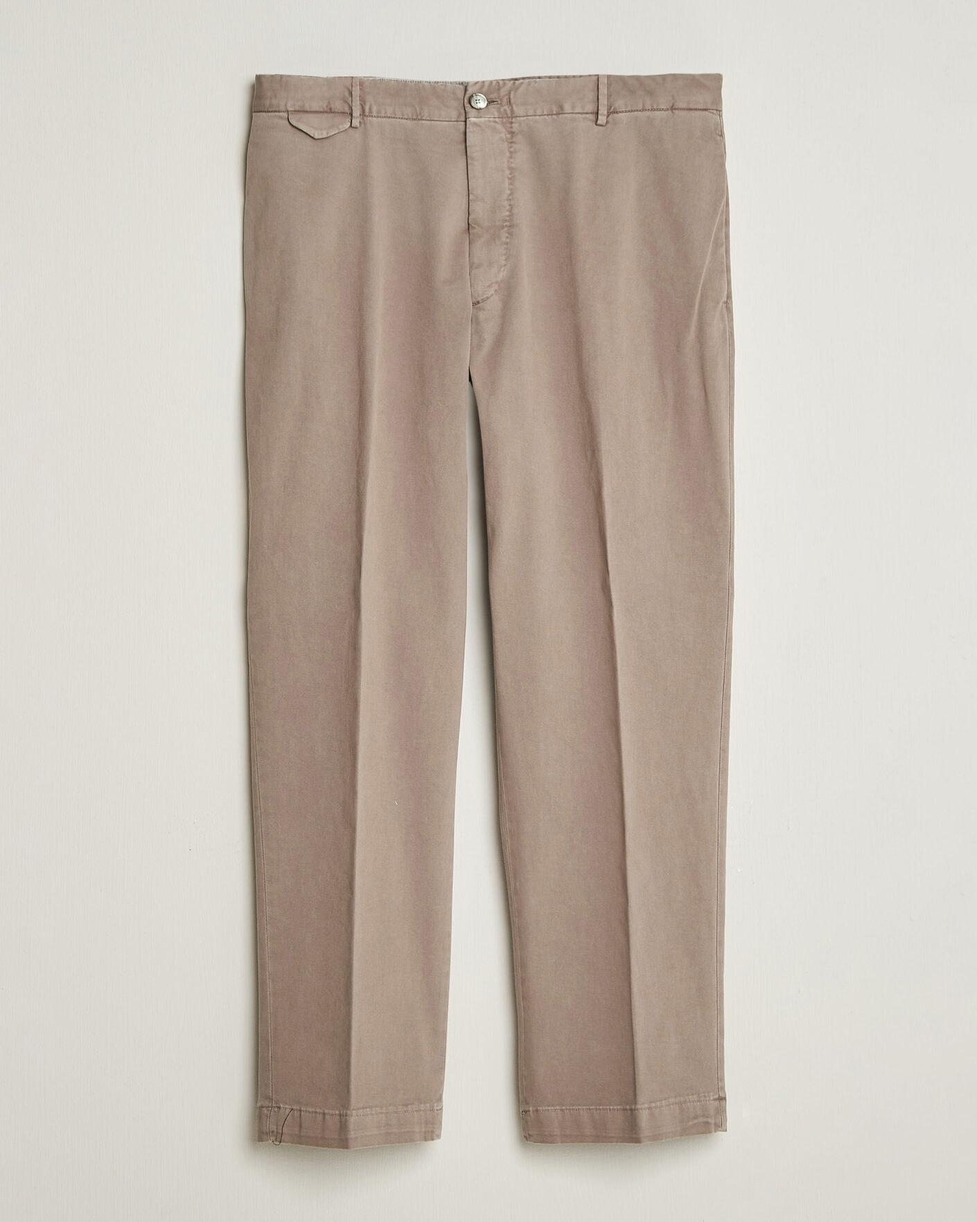 Homme | Pantalons | Santaniello | Washed Cotton Trousers Taupe