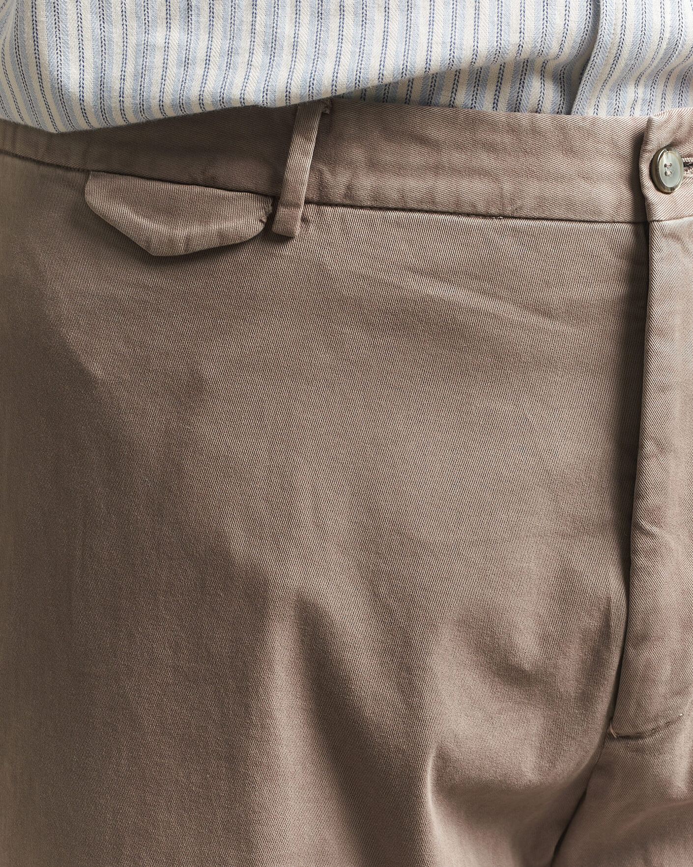 Homme | Pantalons | Santaniello | Washed Cotton Trousers Taupe