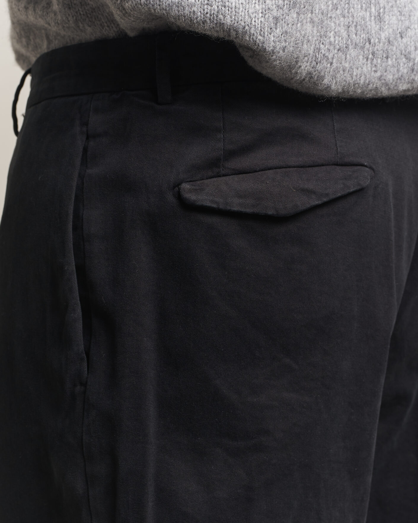 Homme | Pantalons | Santaniello | Washed Cotton Trousers Black