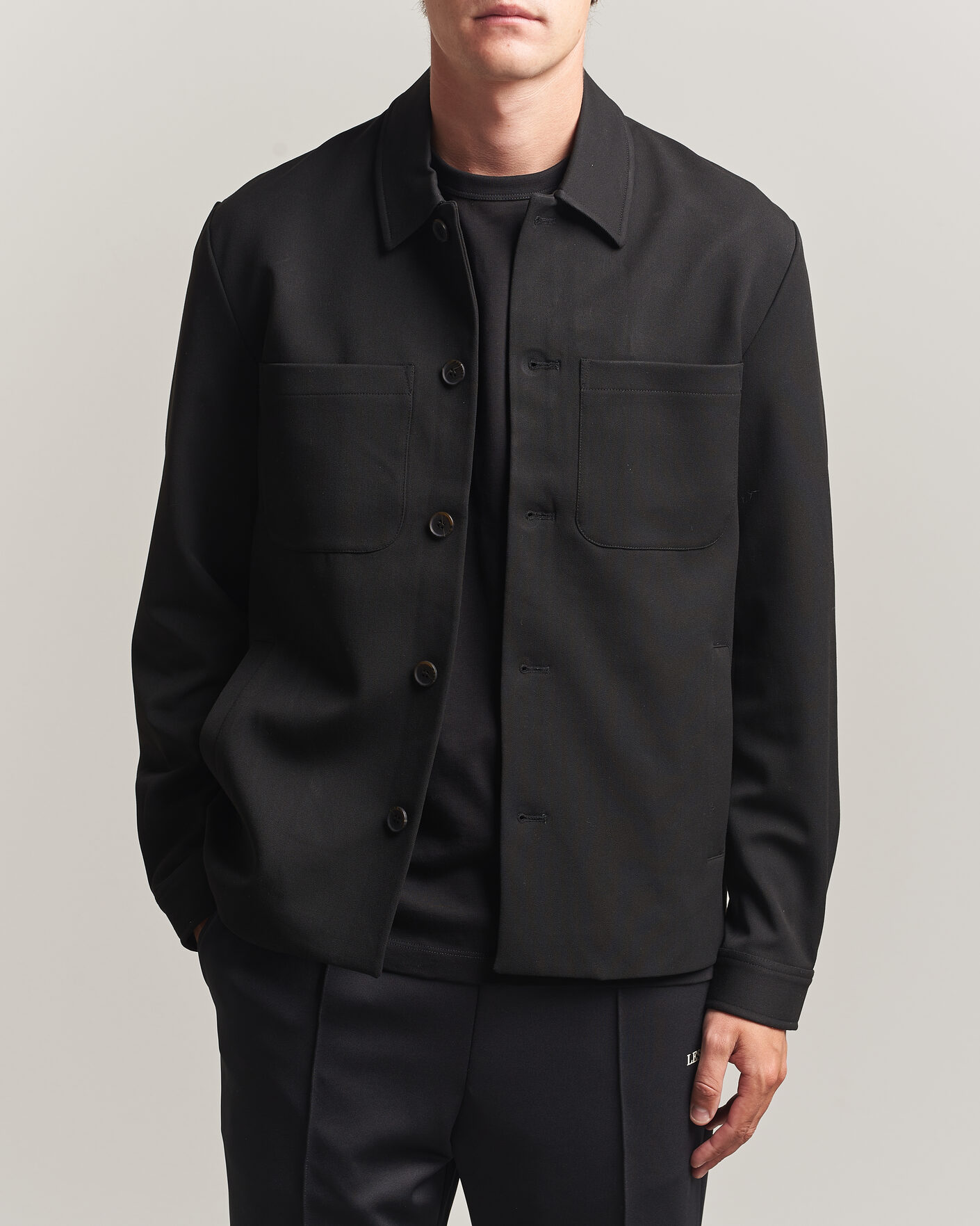 Homme | Chemises | LES DEUX | Marsielle Hybrid Jacket Black