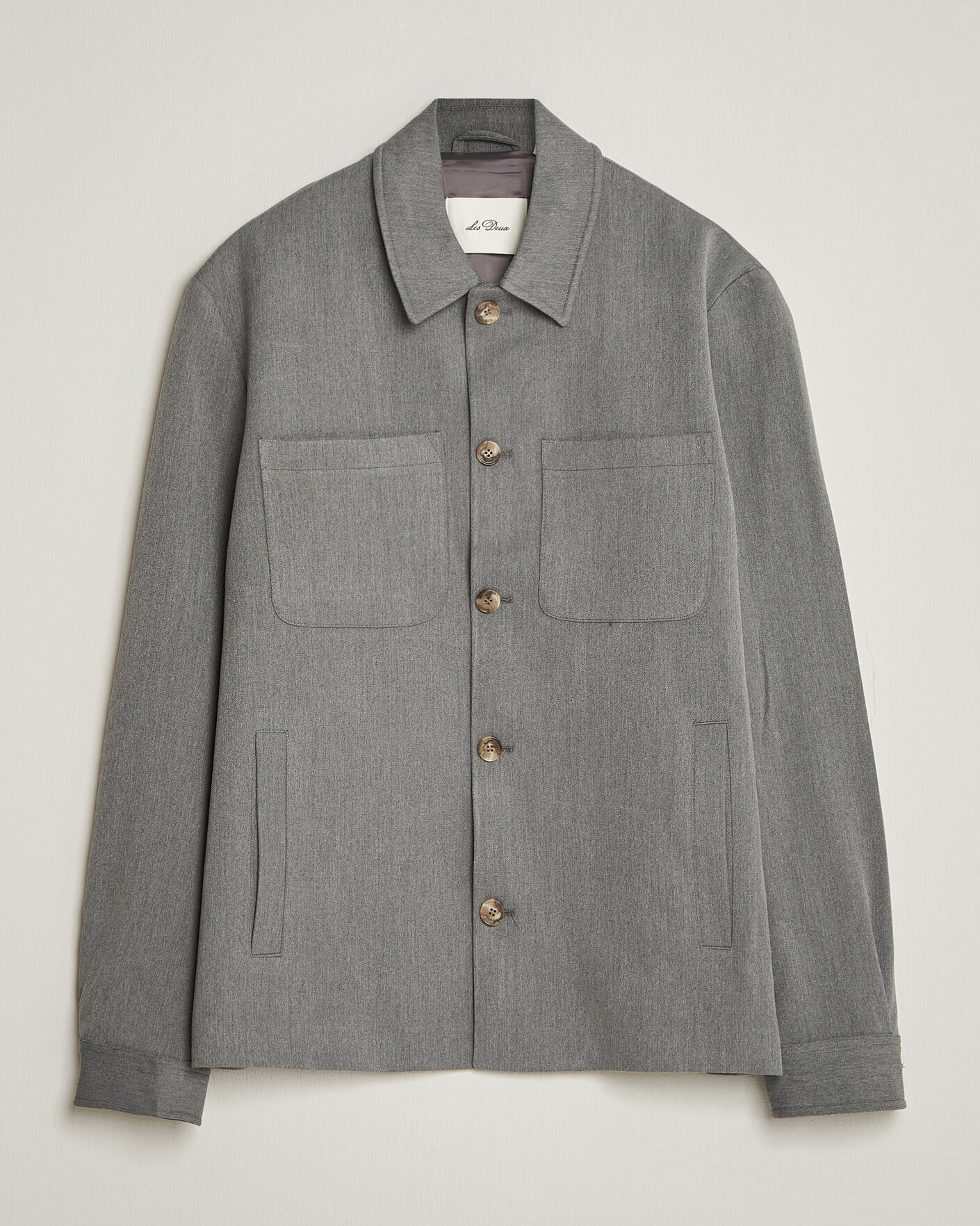 Homme | Chemises | LES DEUX | Marsielle Hybrid Jacket Grey Melange