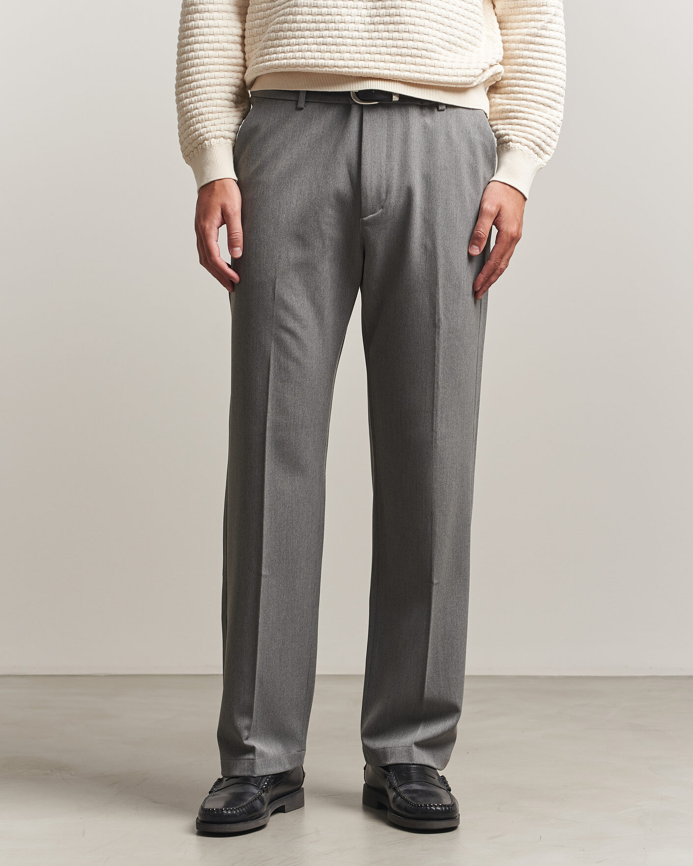Homme | Pantalons | LES DEUX | Como Solid Slack Pants Grey Melange