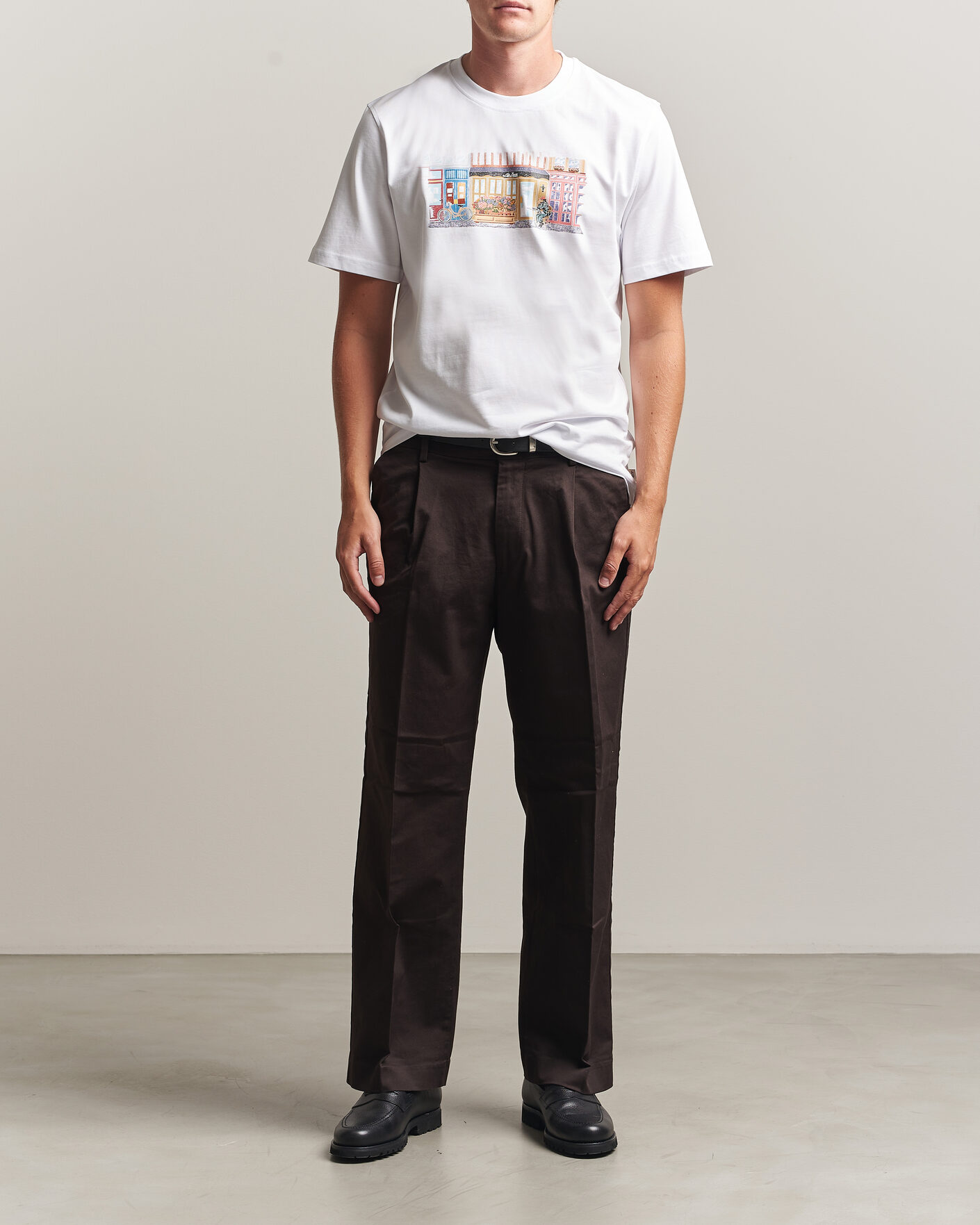 Homme | T-shirts | LES DEUX | Market T-Shirt White