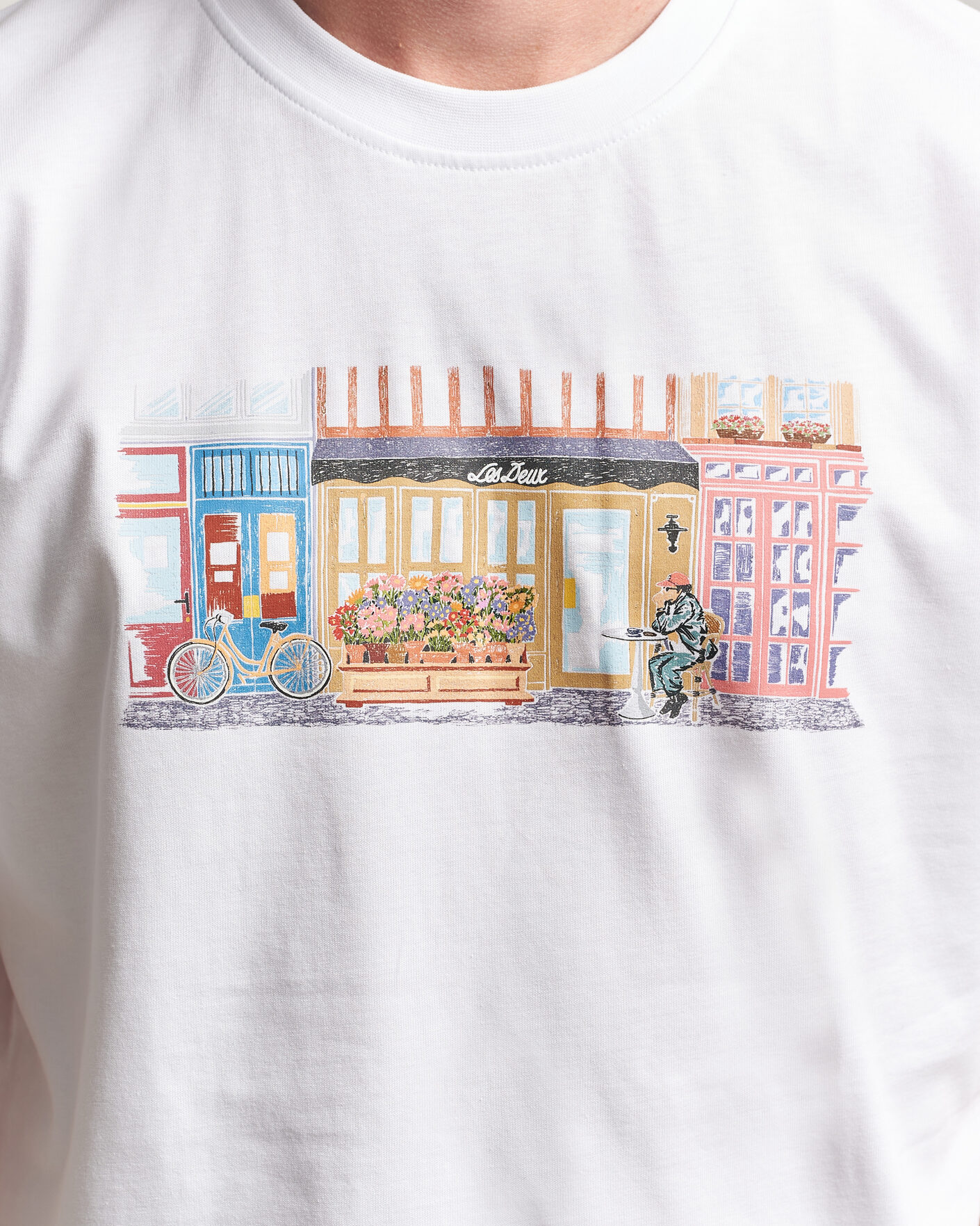 Homme | T-shirts | LES DEUX | Market T-Shirt White