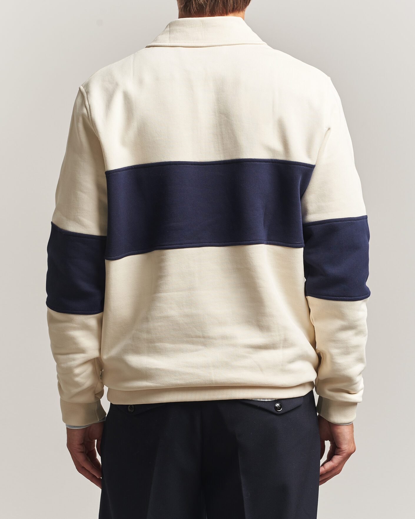 Homme | Pulls Et Tricots | LES DEUX | Zipper Rugby Sweatshirt Ivory
