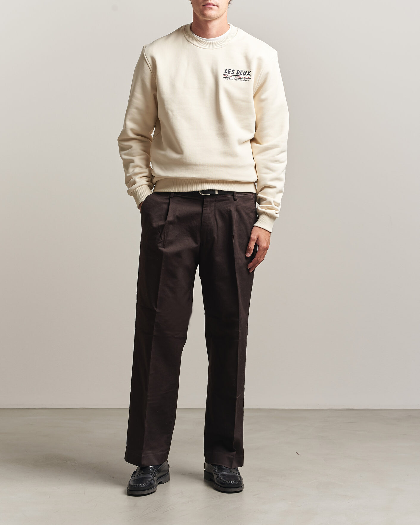 Homme | Pulls Et Tricots | LES DEUX | Record Sweatshirt Ivory