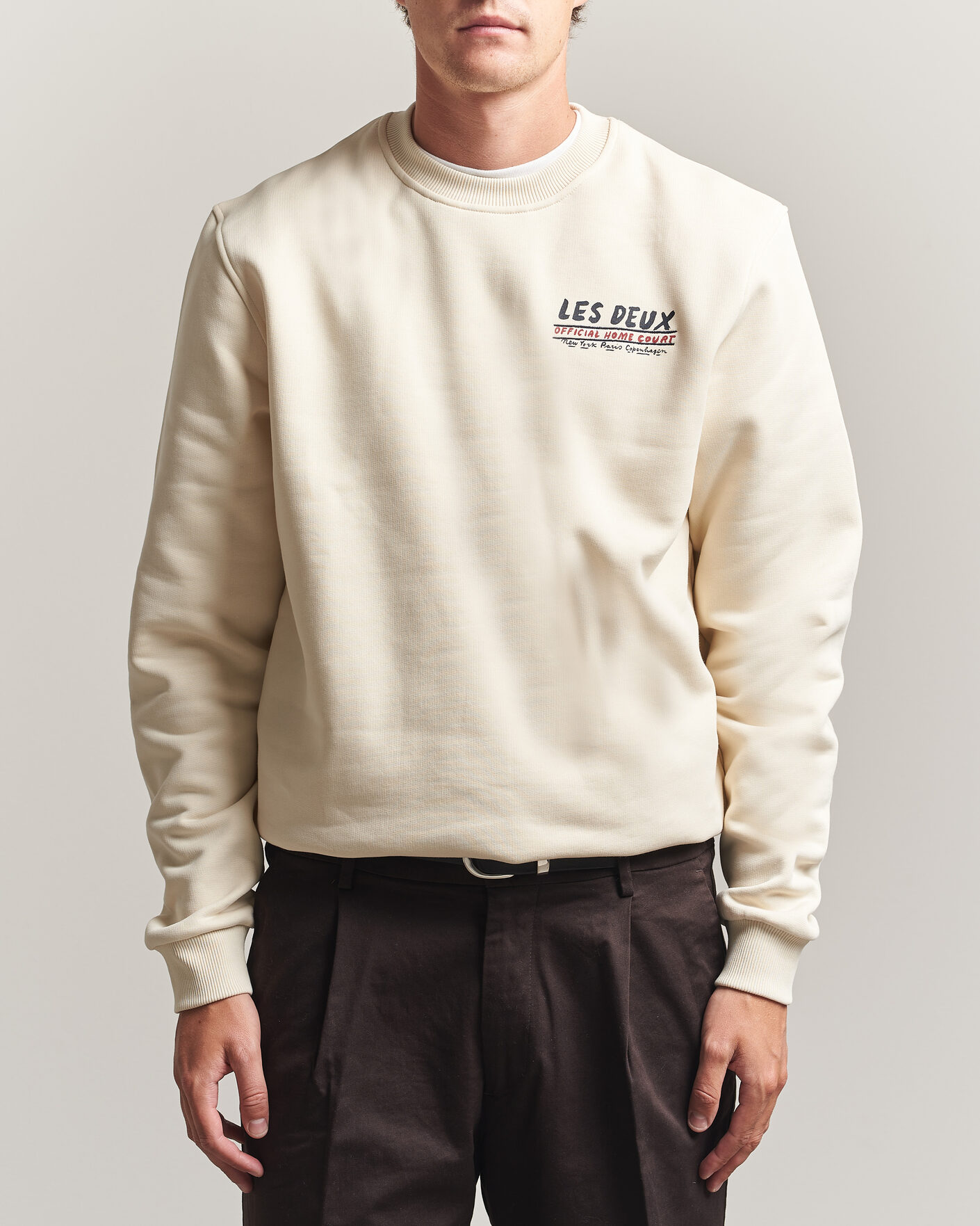 Homme | Pulls Et Tricots | LES DEUX | Record Sweatshirt Ivory