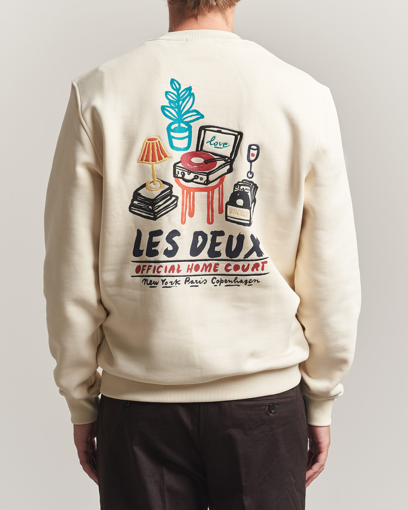 Homme | Pulls Et Tricots | LES DEUX | Record Sweatshirt Ivory