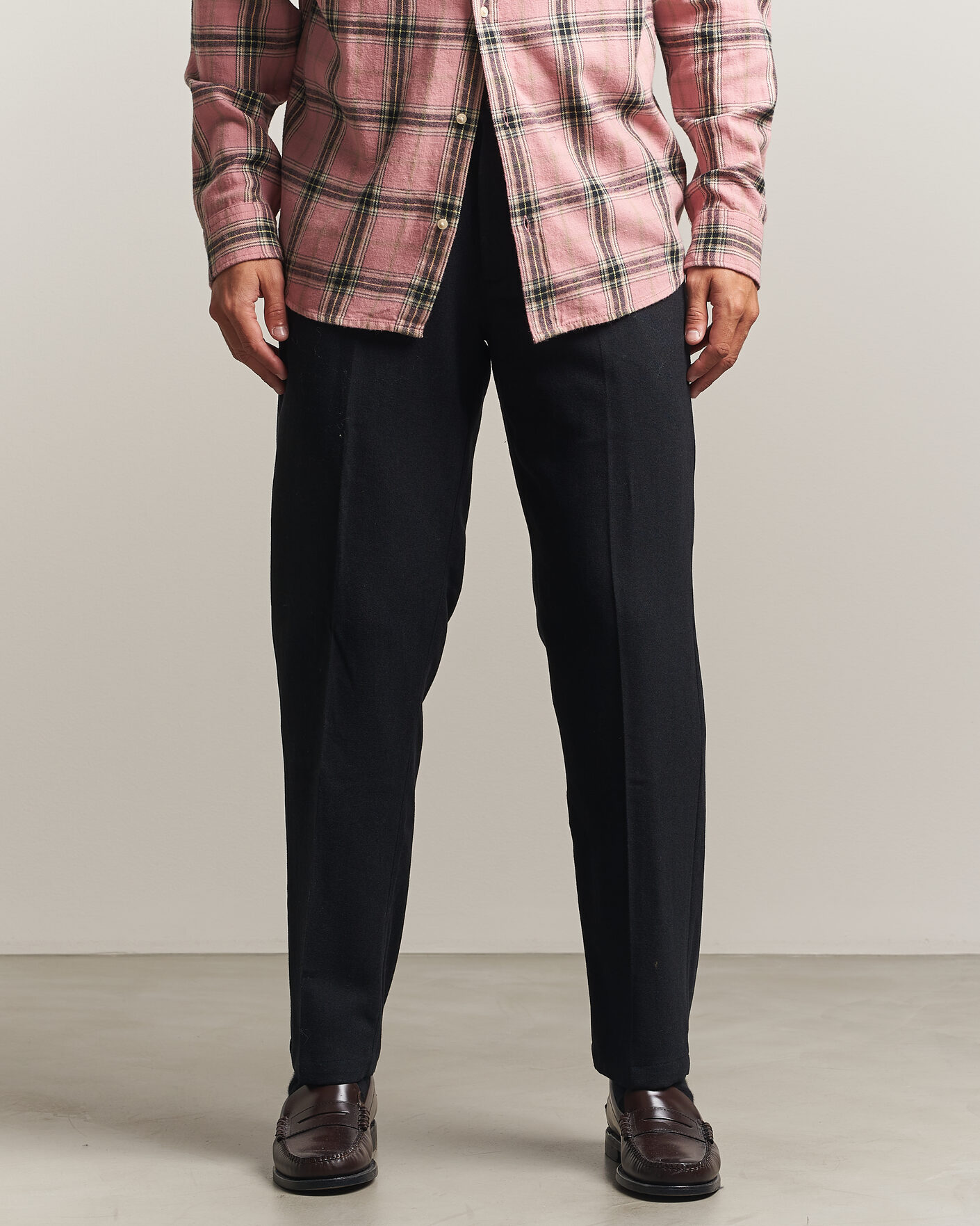 Homme | Pantalons | LES DEUX | Wool Reg Suit Pants Dark Navy