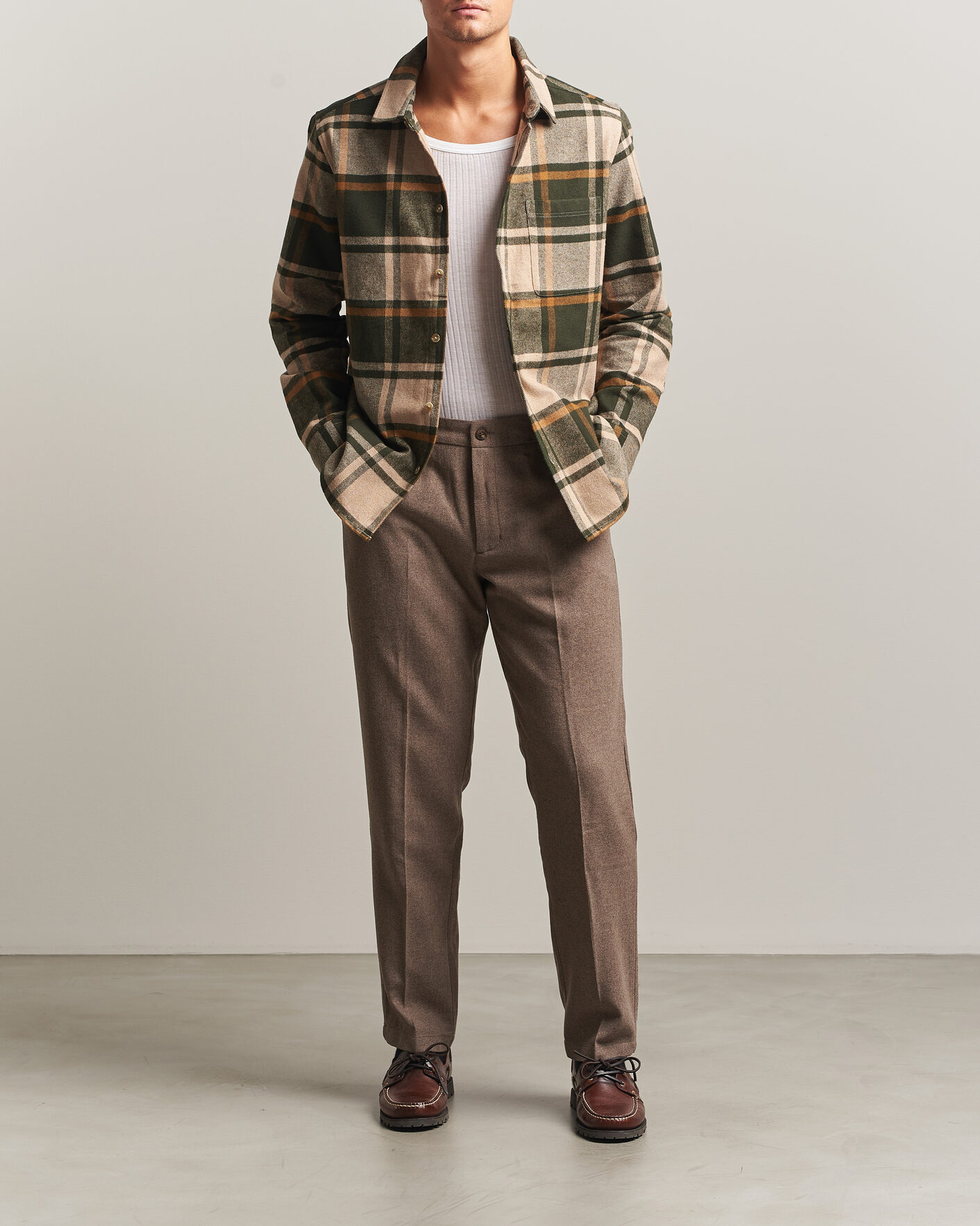 Homme | Pantalons | LES DEUX | Wool Reg Suit Pants Caribou